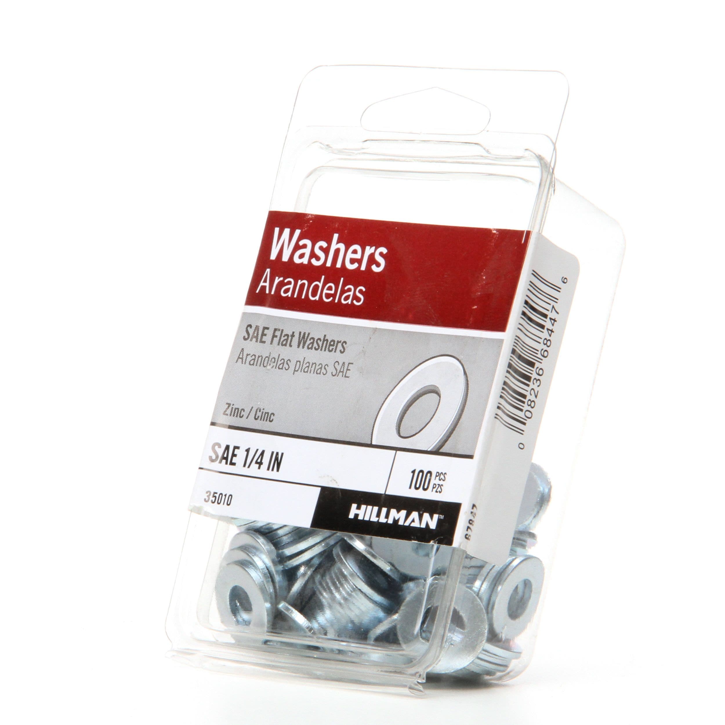1/4 SAE FLAT WASHER ZINC PLATED100 PIECES 100 