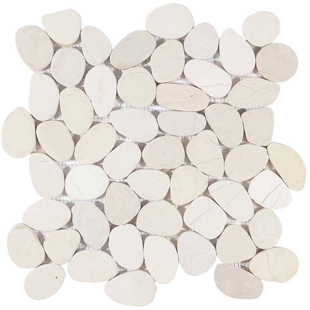 Artmore Tile EXT3RD105017 Sample- Landscape White 3-in x 6-in Natural Glass/Metal/Stone Wall Tile