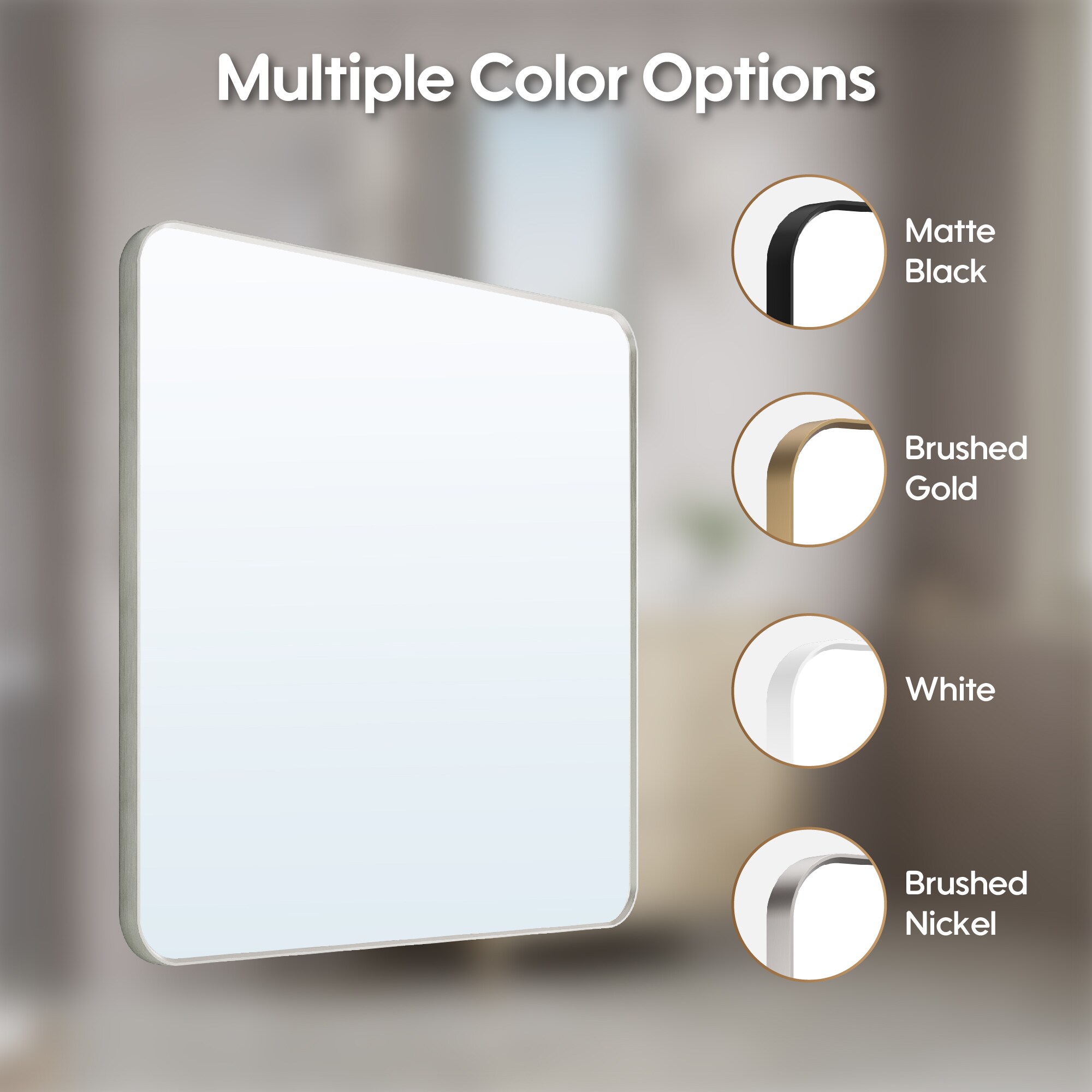 WELLFOR MD2432MR-WT Framed-Bath-Mirrors - View #6
