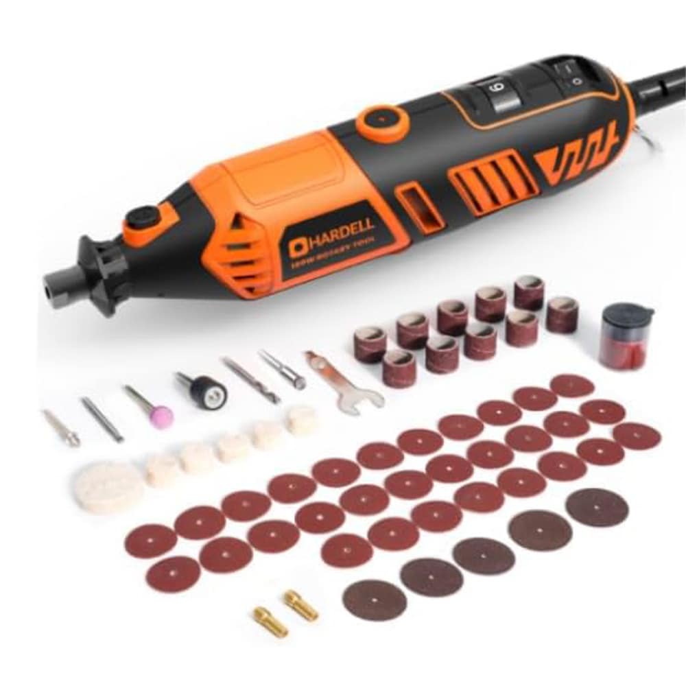 HARDELL B0F2MZ1GGF 180W Corded Power Rotary Tool with 508 Rotary Tool Accessories Kit
