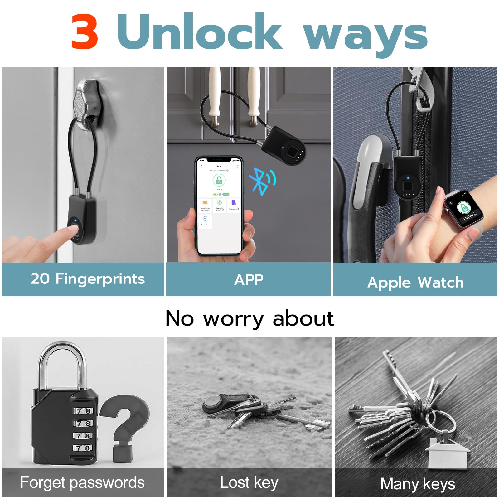 Lukvuzo LLU0803L399 Padlocks-Locks-Cables - View #3