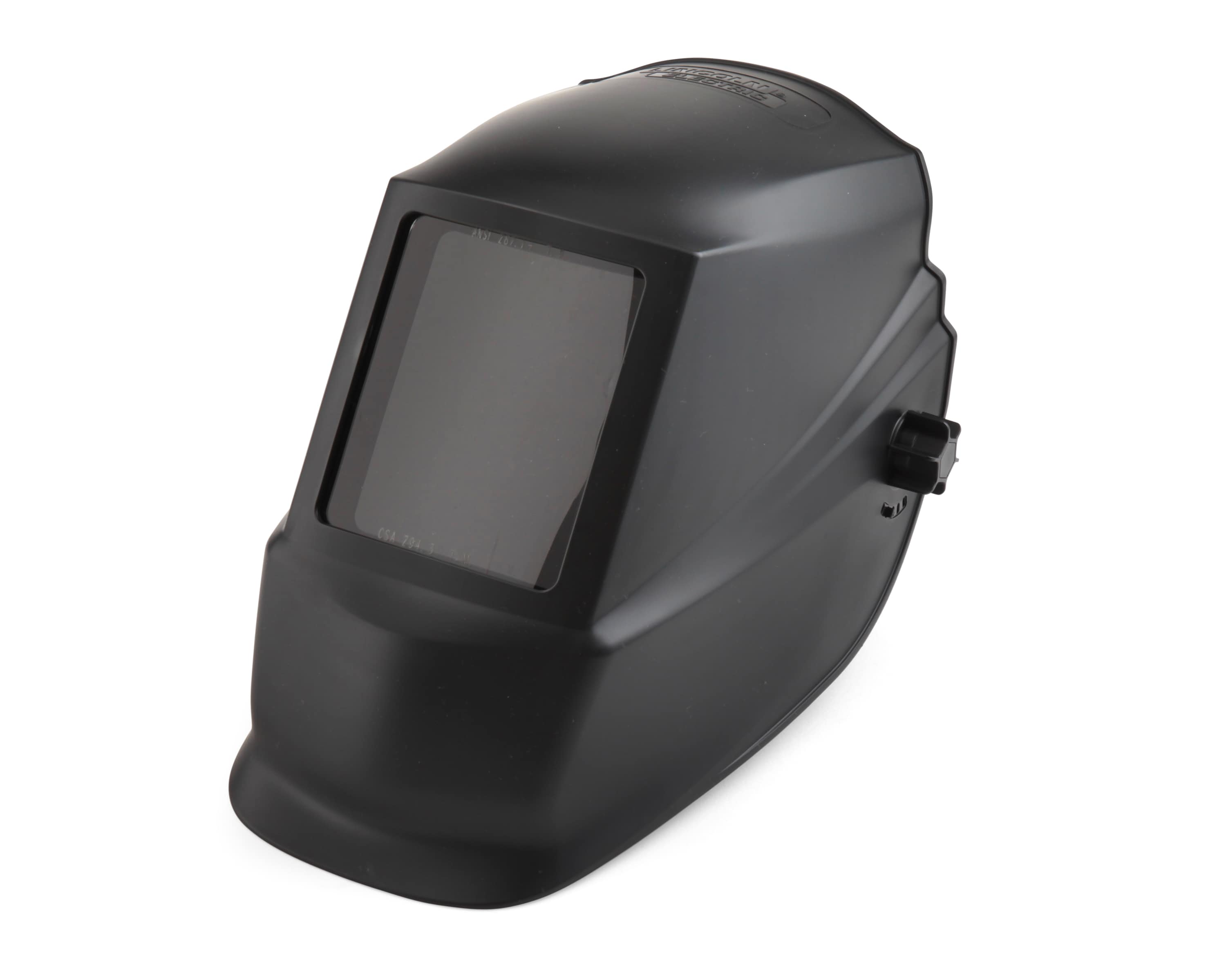Lincoln Electric Black Shade 10 Passive Welding Helmet, Large Viewing Area,  Lightweight, Cheater Lens Compatible