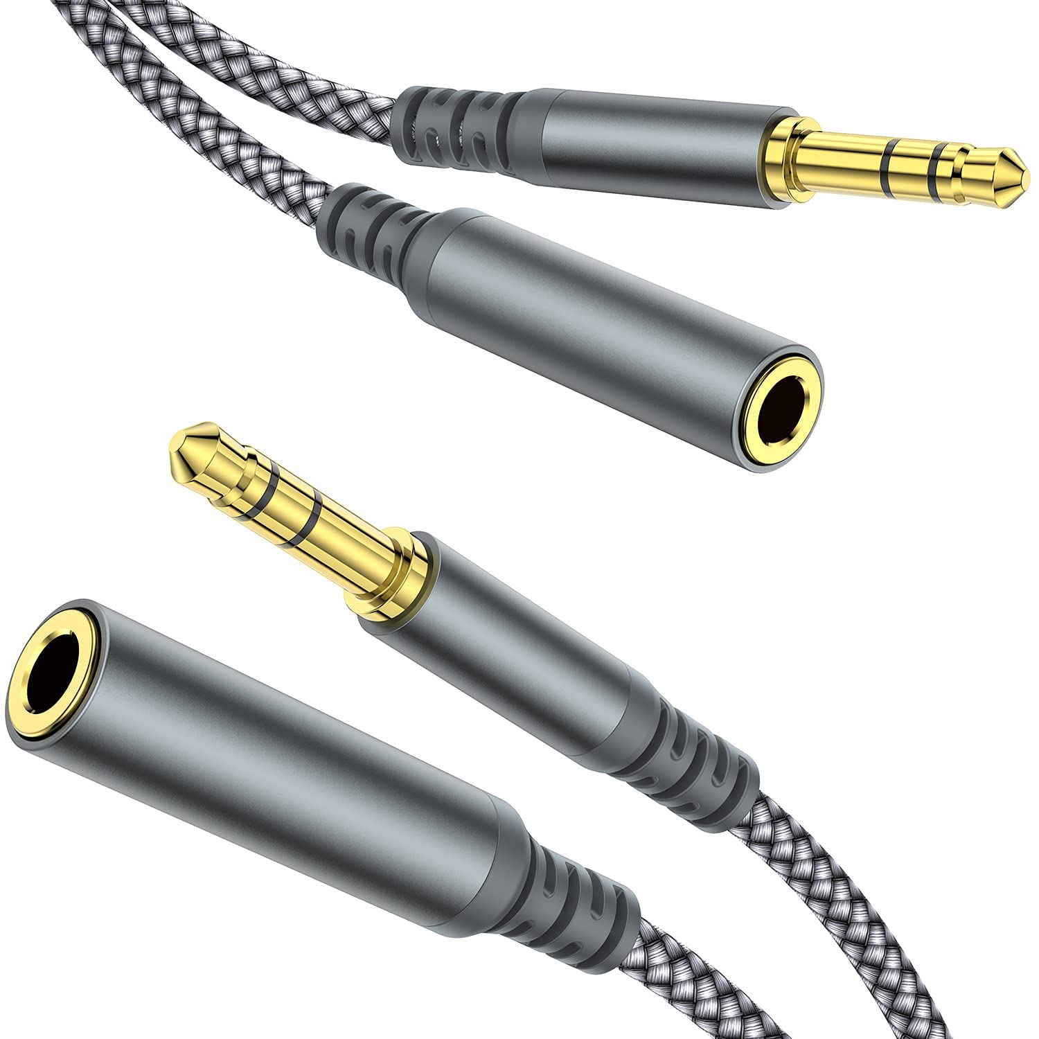 Aoibox  3 5mm Headphone Extension Cable 2 Pack 3 3ft Male to Female Hi Fi Stereo Audio Extender Cord for Phone