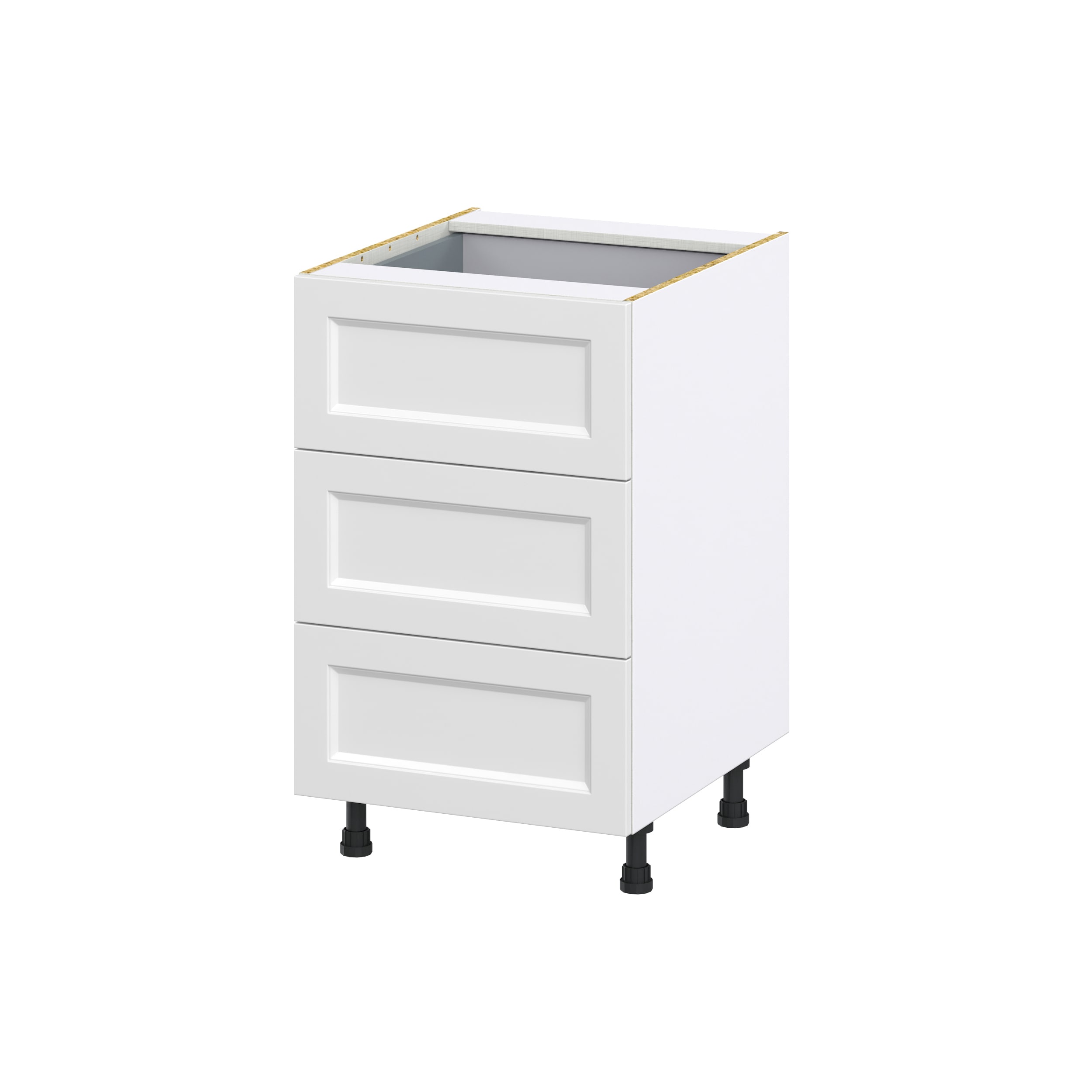Hugo&Borg Riviera 24-in W x 34.5-in H x 21-in D Bright White Base Fully Assembled Cabinet (Recessed Panel Shaker Door Style)