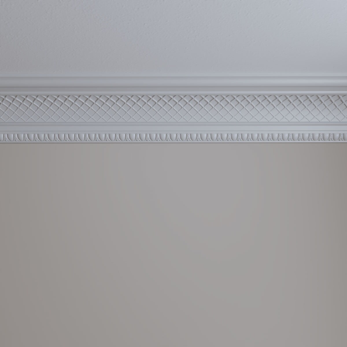 Brightton White Polyurethane Decorative Crown Moulding