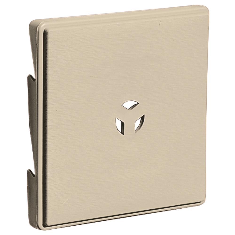Builders Edge 130110007049 6.625-in x 6.625-in Almond Vinyl Universal Mounting Block