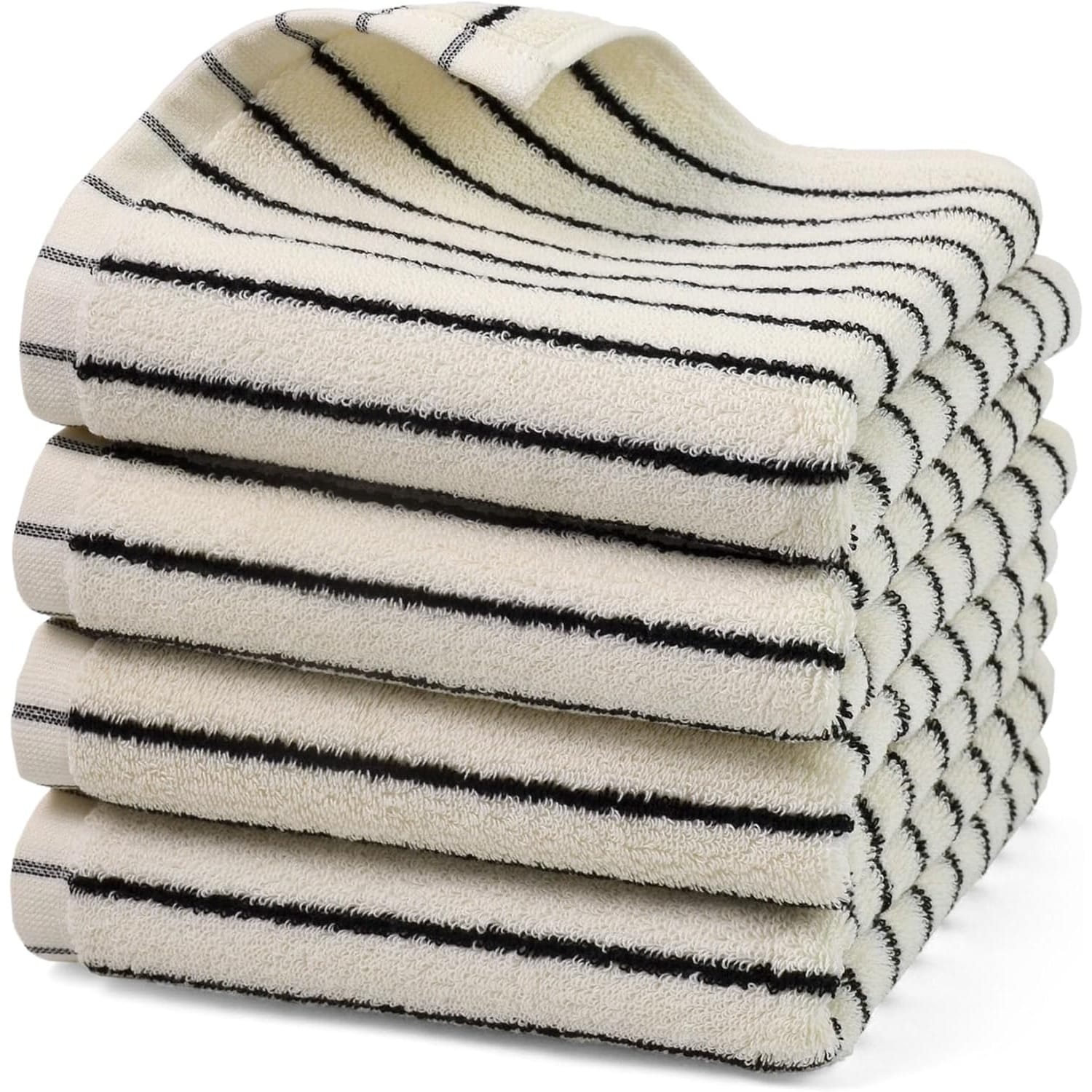 Sggvecsy Cotton Hand Towels 4Pack Soft Absorbent Face Towels