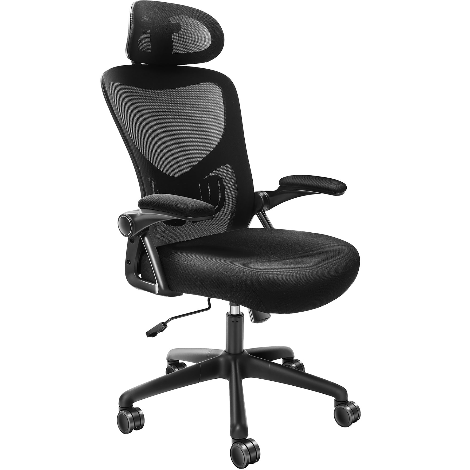 Sumyeg HFCM-W39522215 Home Office Chair Ergonomic PU Leather Desk Chair Brown Contemporary Ergonomic Adjustable Height Swivel Faux Leather Desk Chair