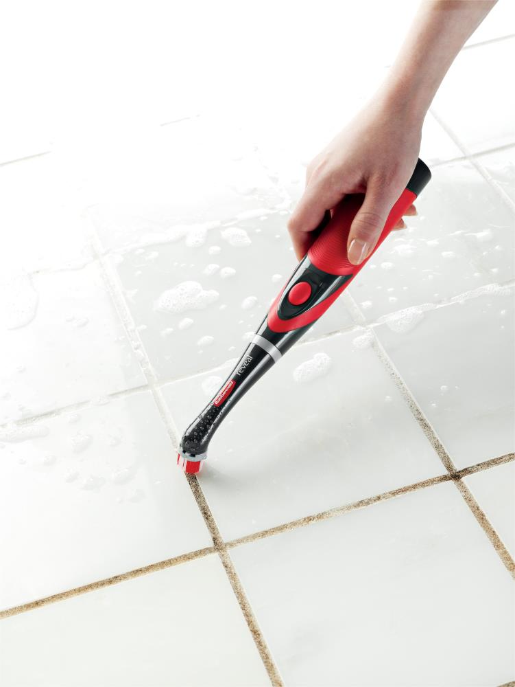  Rubbermaid Reveal Power Scrubber Attachable Grout Head, for  Cordless Electric Battery Powered Scrub Brush, Ideal for  Bathroom/Tile/Counter/Shower/Tub/Tight Corners & Spaces : Health & Household