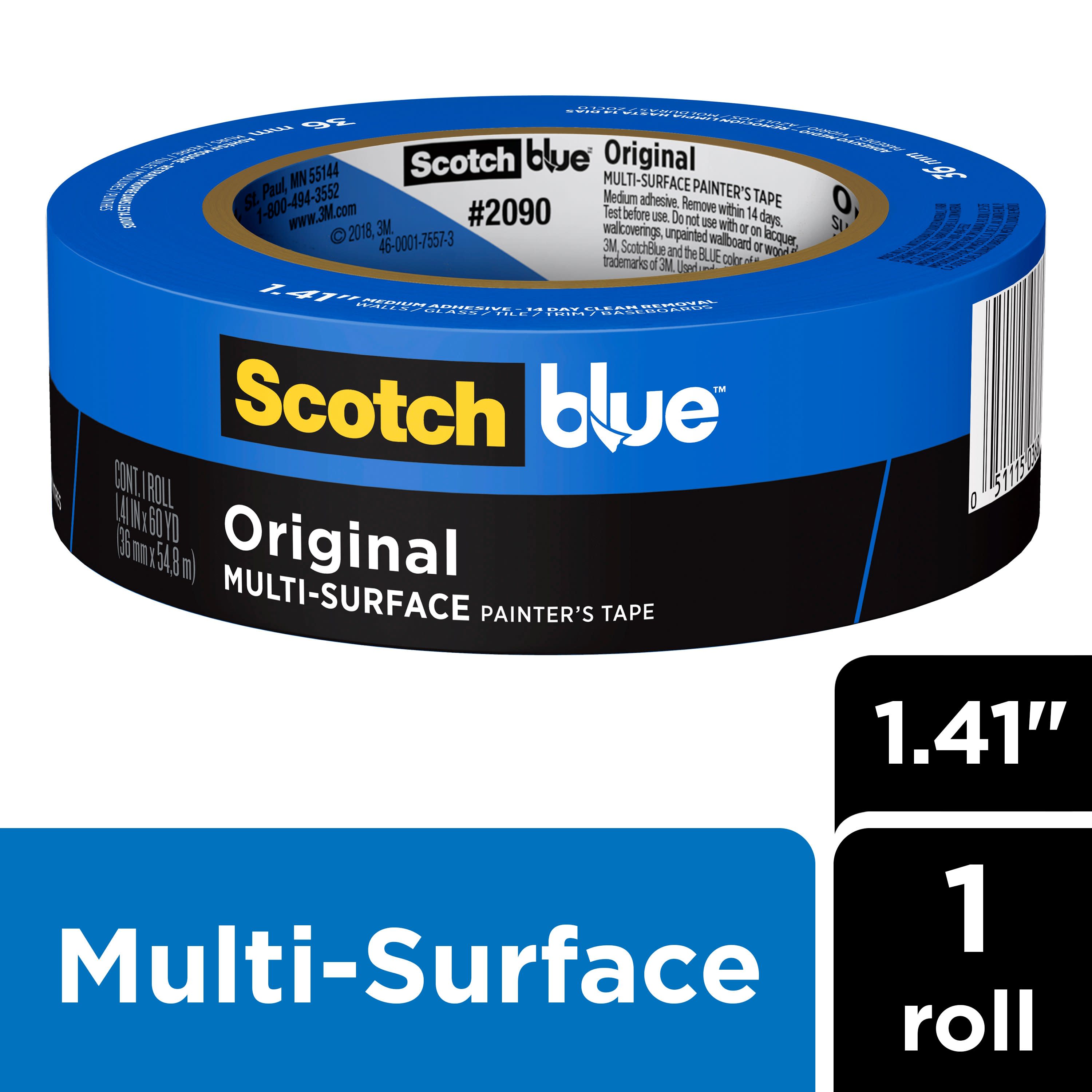 Scotch-Blue Painter`s Tape for Multi-Surfaces 2090, 2 in x 60 yd - 06820