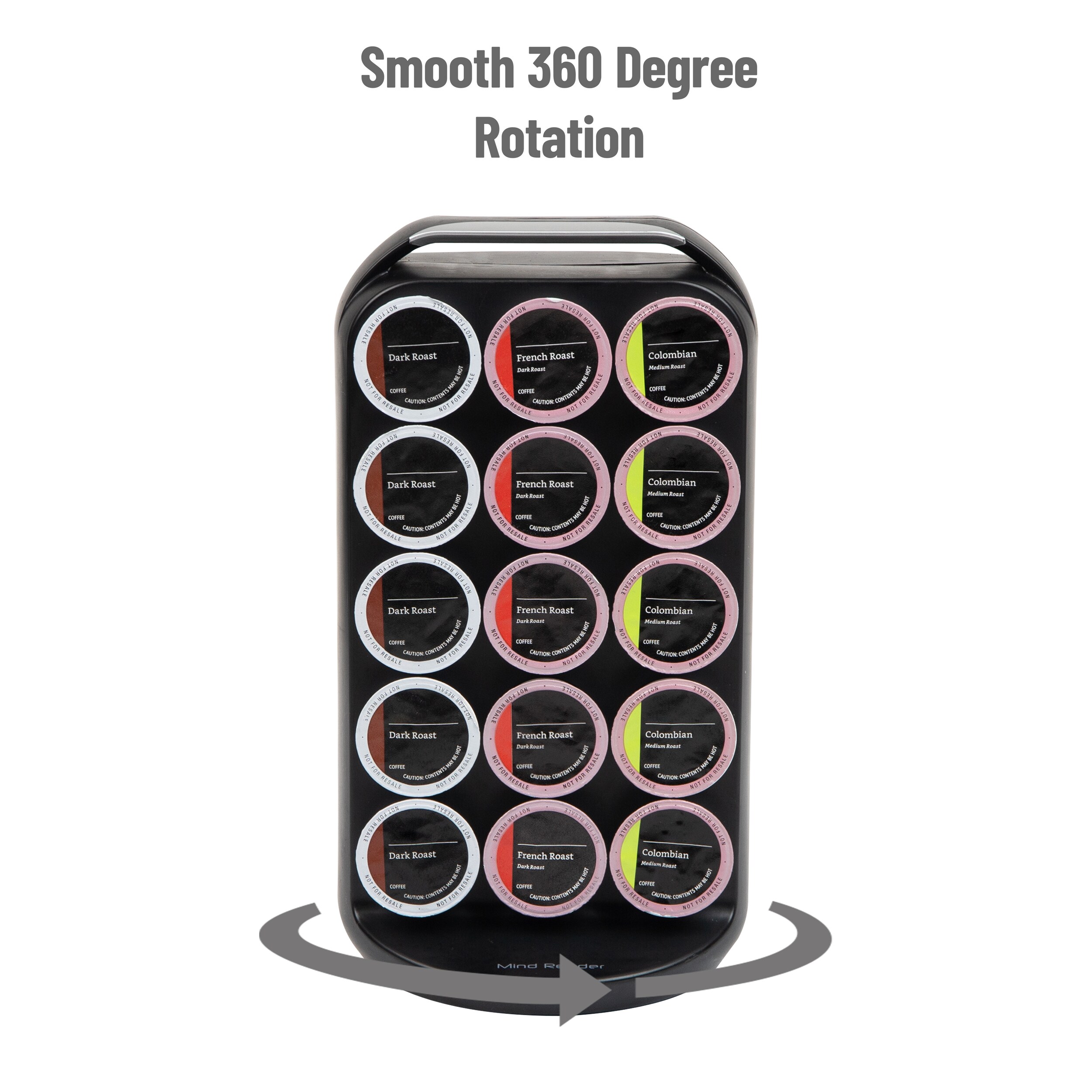 Mind Reader 30 Capacity K-cup Single Serve Coffee Pod Holder Carousel,  Black in the Coffee & Beverage Organization department at