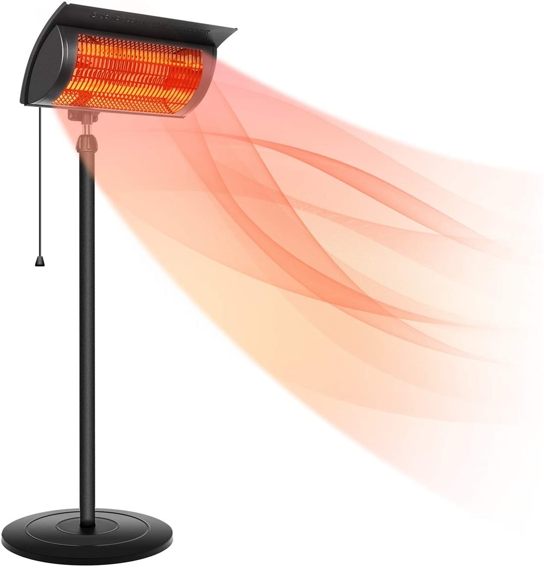 Kahomvis DHS-QPGL-21N1B 120 -Volt Black Steel Electric Patio Heater