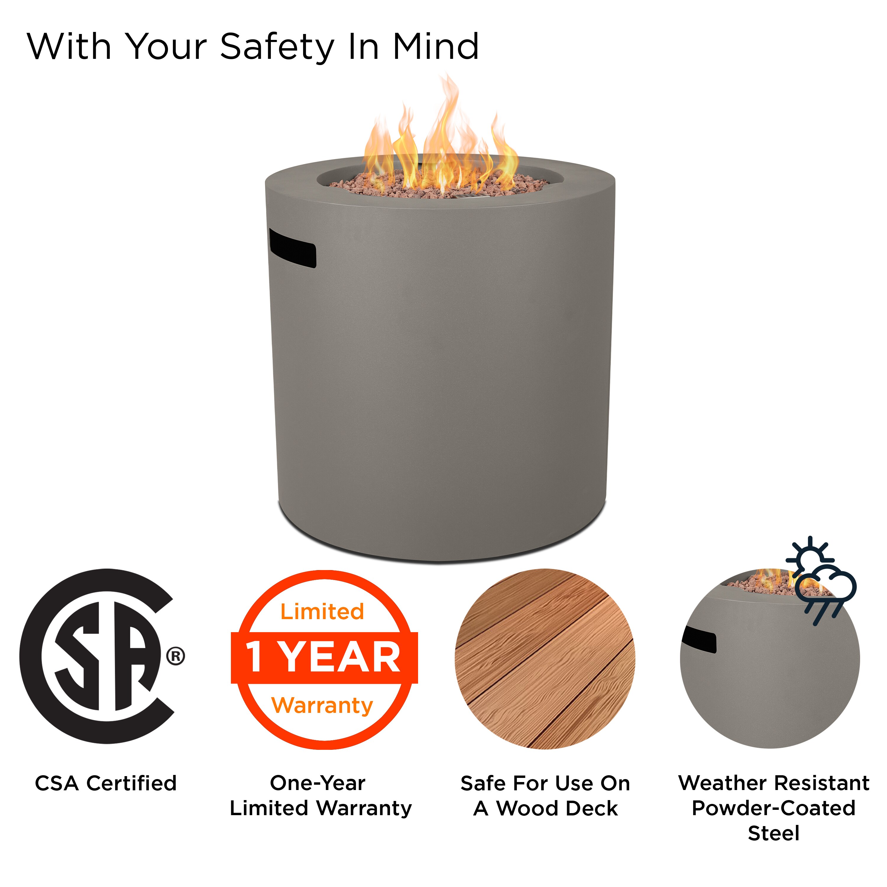 Real Flame 9810LP-MGRY Outdoor-Gas-Fireplaces - View #7