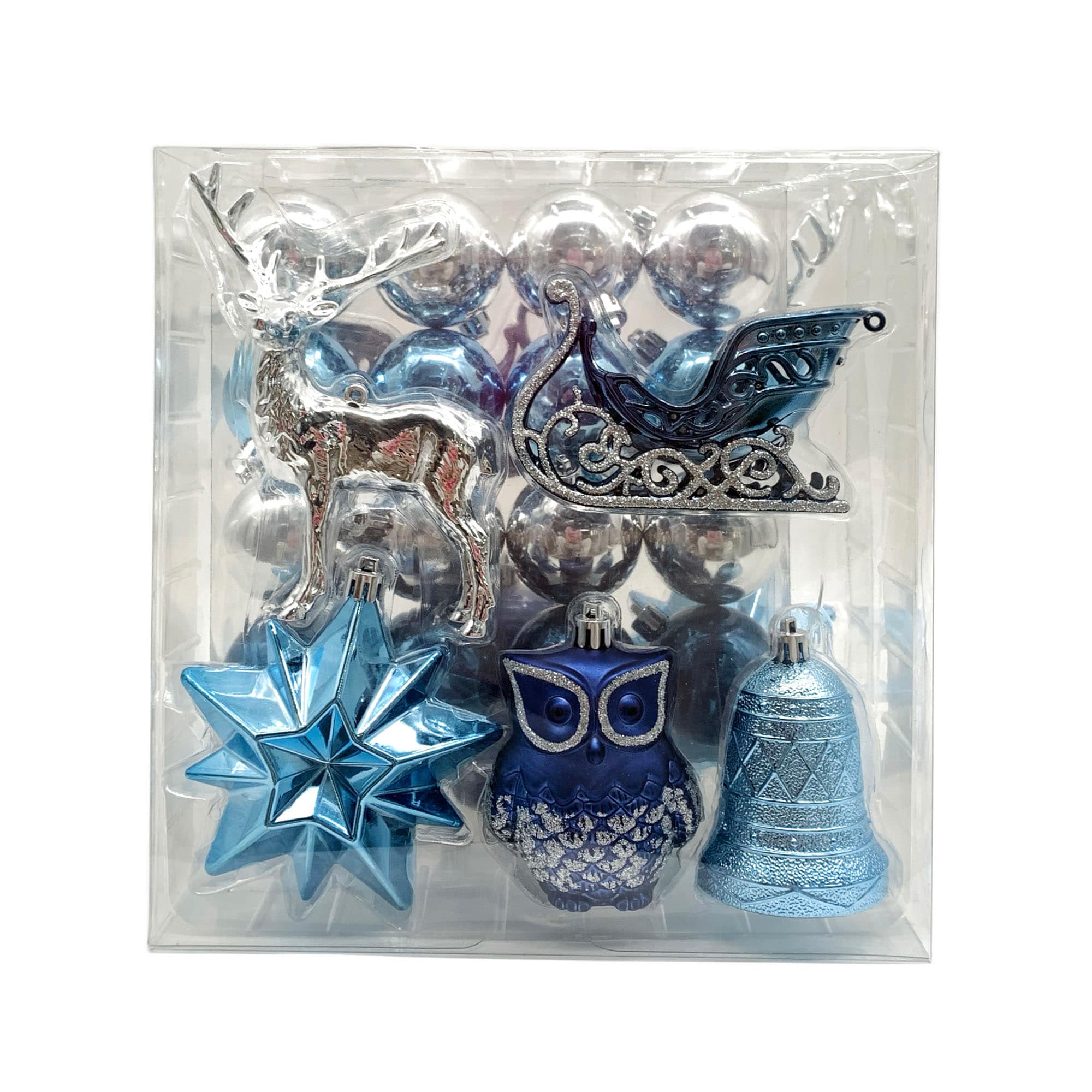 Holiday Living 014-923-5 26 -Pack Multiple colors/finishes Standard Indoor Ornament set Shatterproof