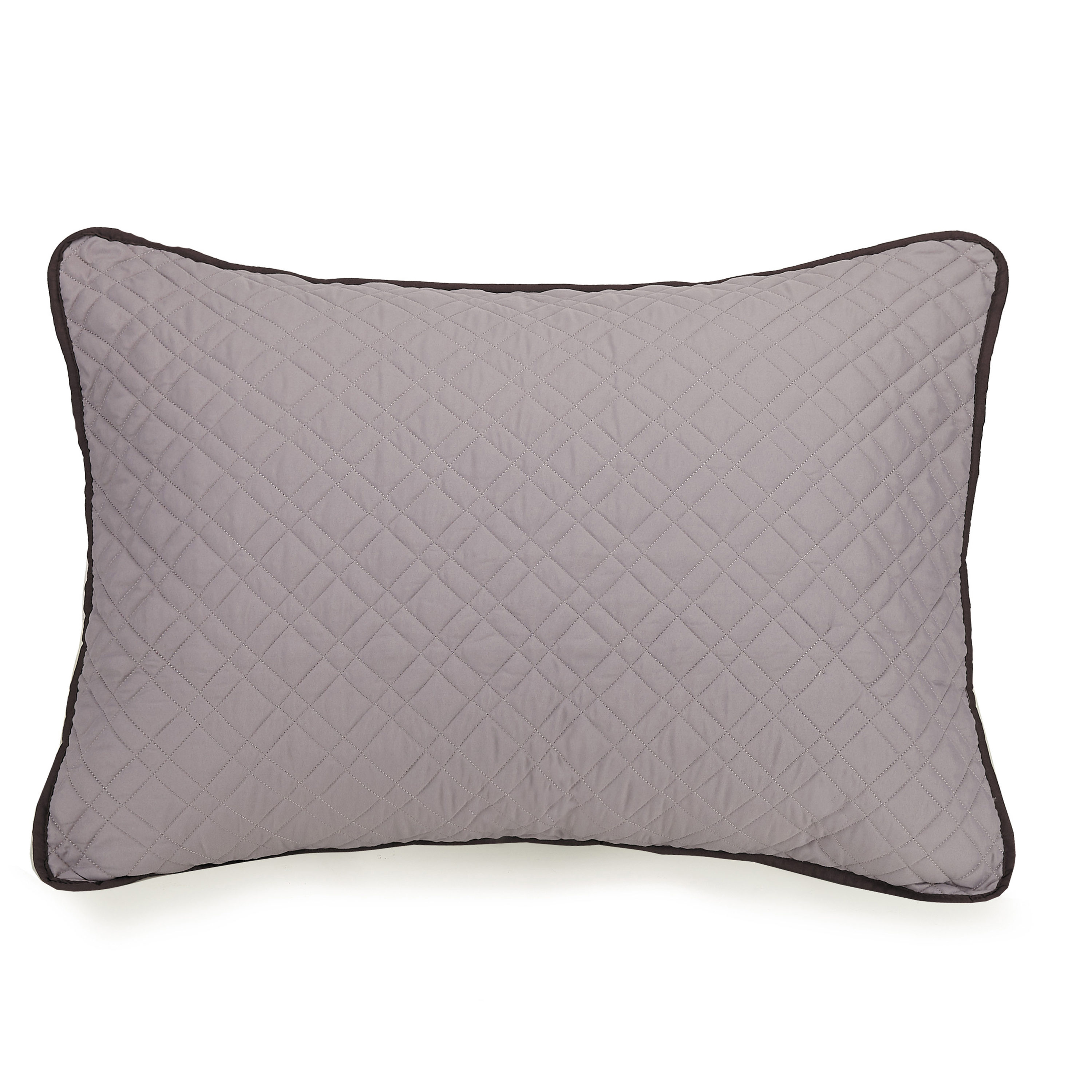 Full Gray Reversible Microfiber Kids Quilt Set