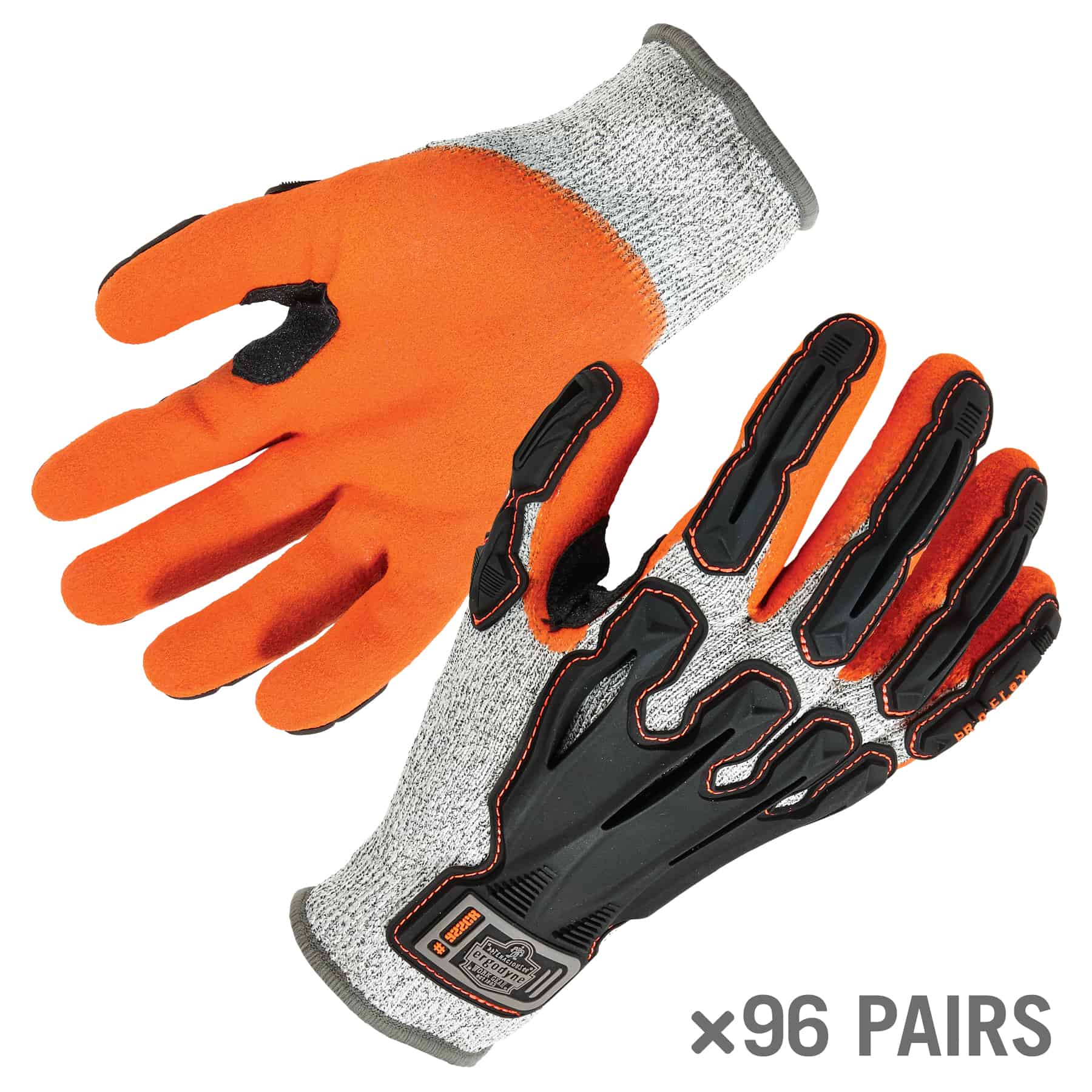 Ergodyne 17585 X-large Gray Nitrile dipped Nitrile 96 -Pairs