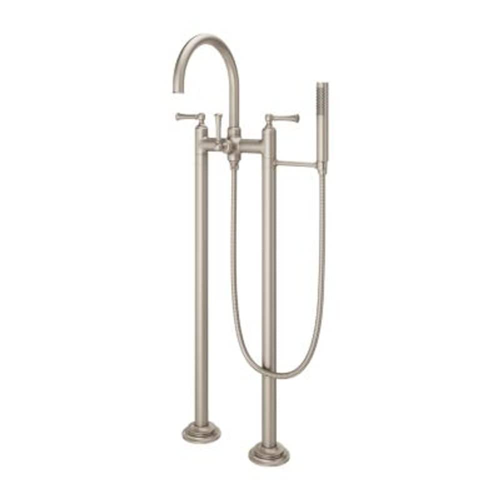 Pfister Tisbury Brushed Nickel 3-handle Freestanding High-arc Bathtub ...