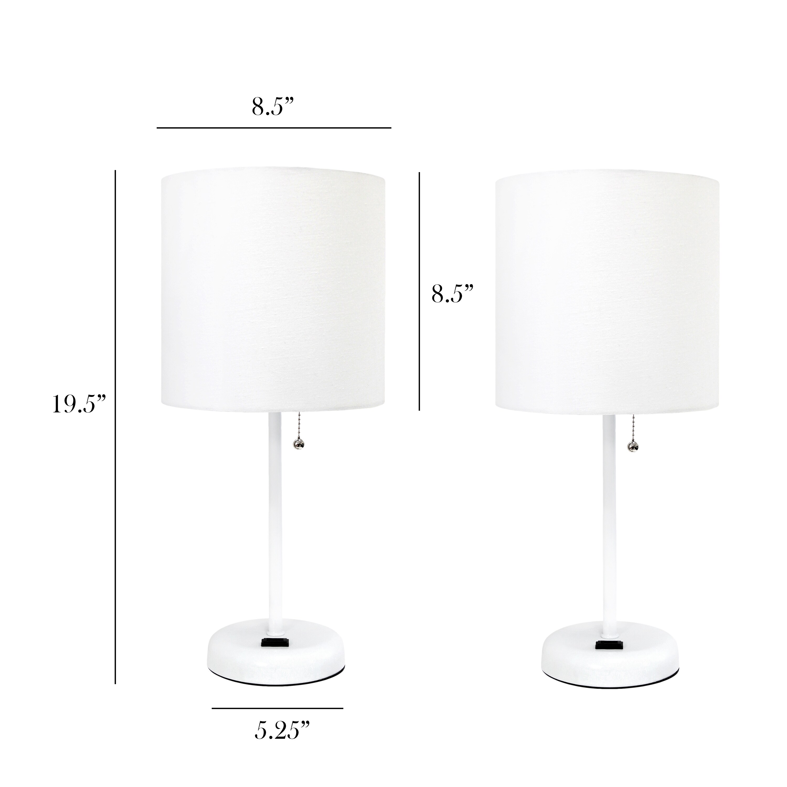 Simple Designs LT2024-WOW-2PK Table-Lamps - View #3