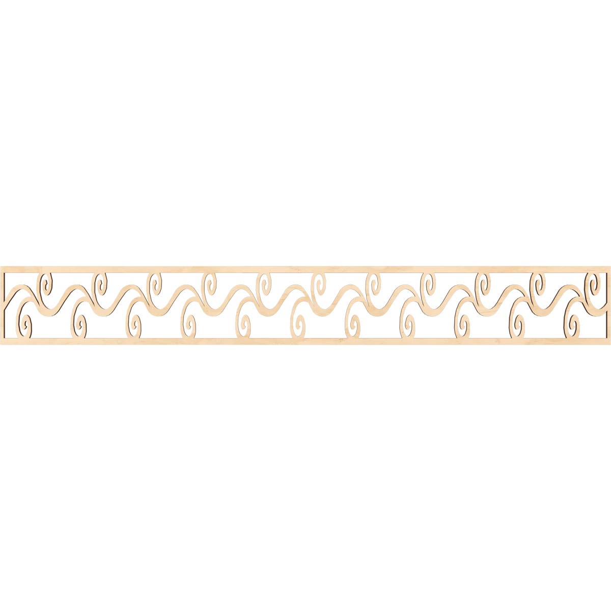 Ekena Millwork MLDA06X46TILBI Tilden Fretwork Flat Trim 6-in x 3.86-ft Birch Brown Unfinished 2156092 Pierced Wall Panel Moulding