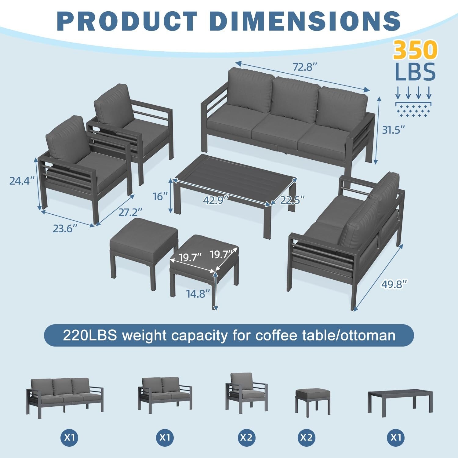 AECOJOY 16301BK-LS01 Patio-Sofas-Daybeds - View #6