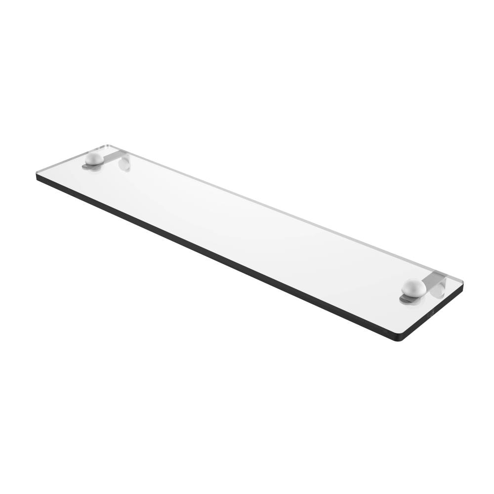 Allied Brass RC-1/22-WHM Matte White 1-Tier Wall Mount Bathroom Shelf (22-in X 2-in X 5-in)