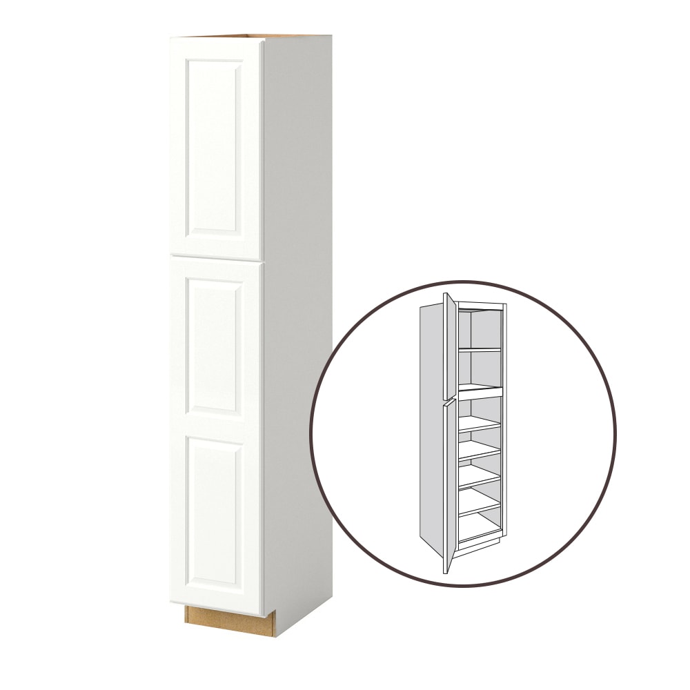 allen + roth 63055TS Tilson 15-in W x 90-in H x 24-in D Linen Pantry Fully assembled Cabinet (Raised Panel Square)