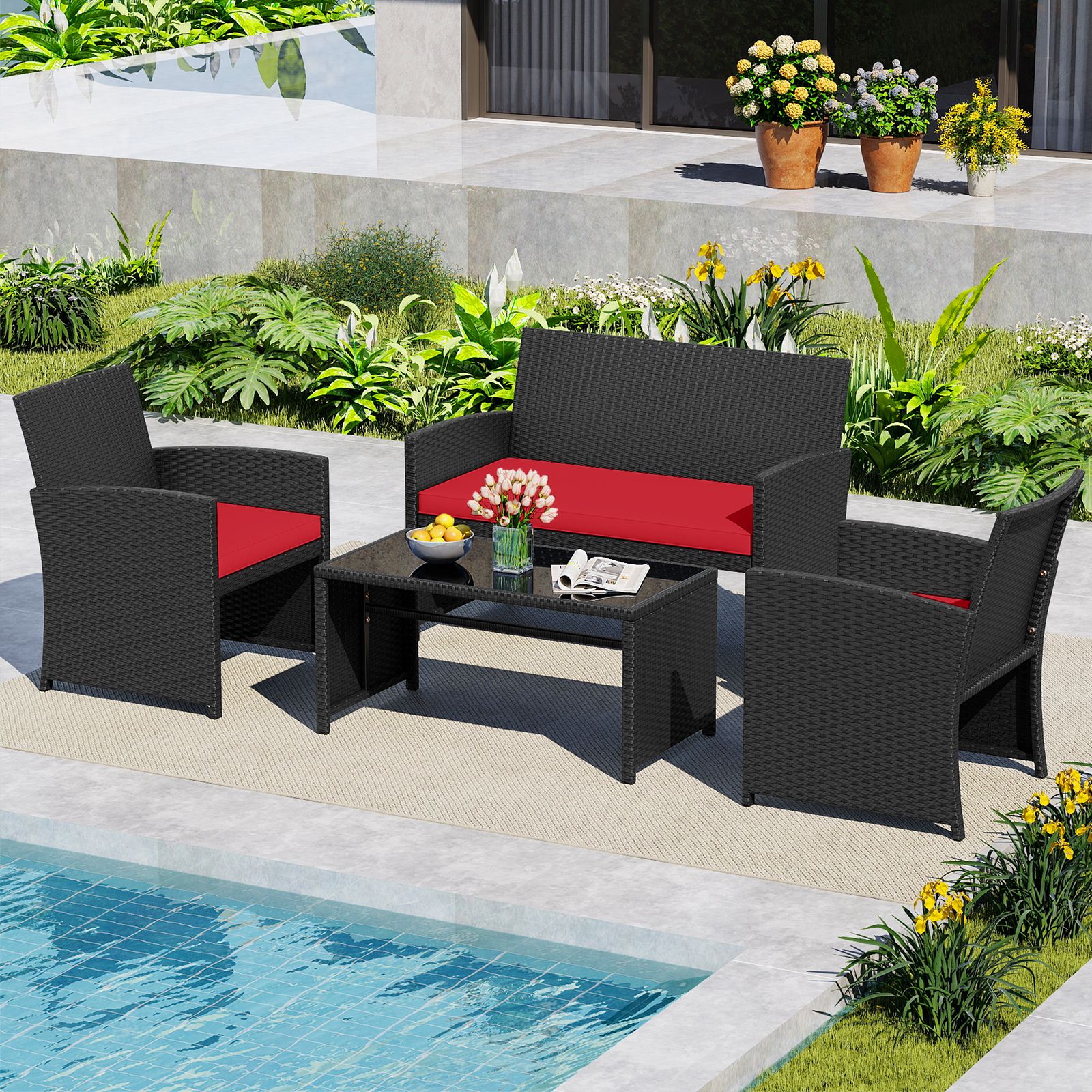 Slickblue D-CO-ER04747WH Patio-Conversation-Sets - View #2