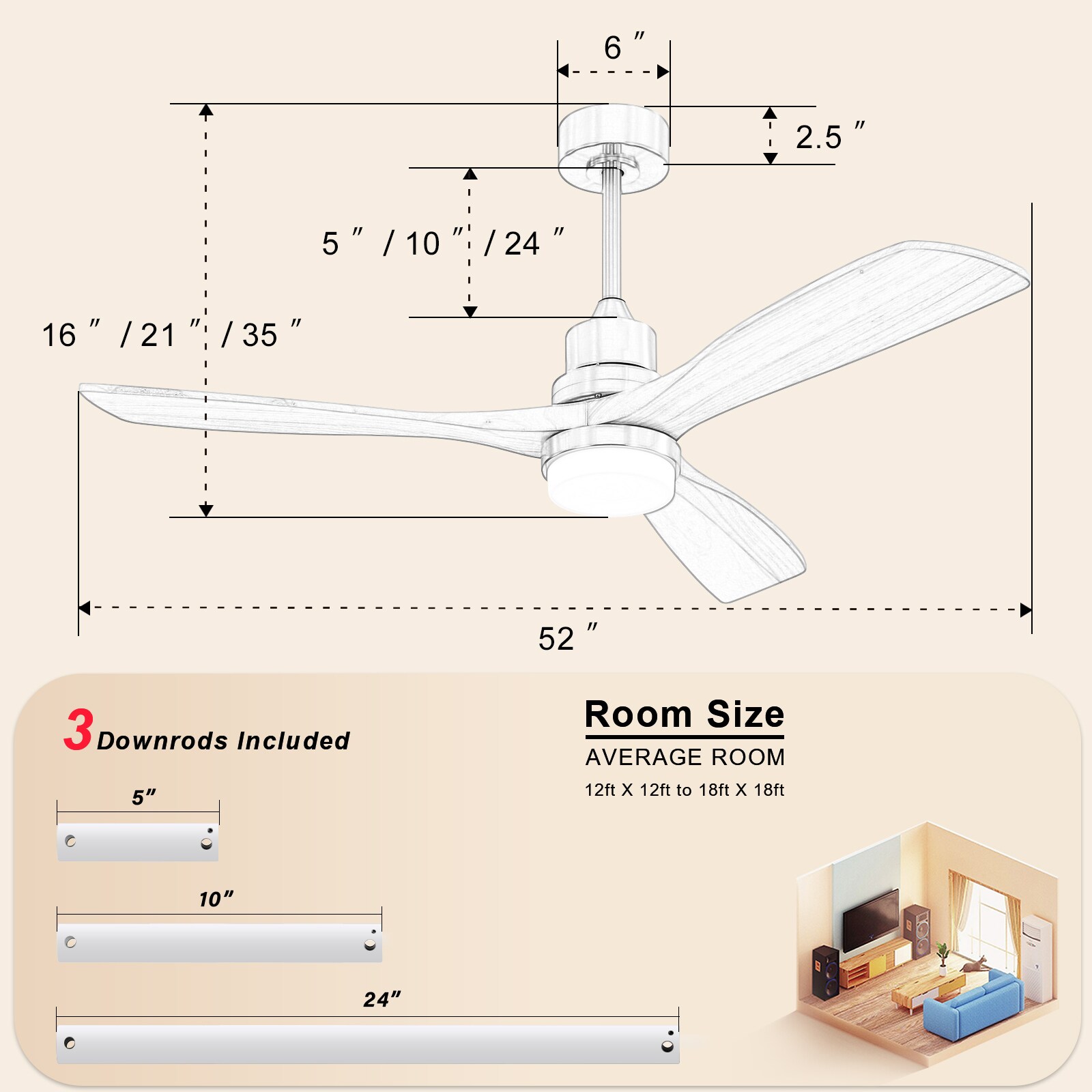 JUSHUA MT-MT45941 Ceiling-Fans - View #4