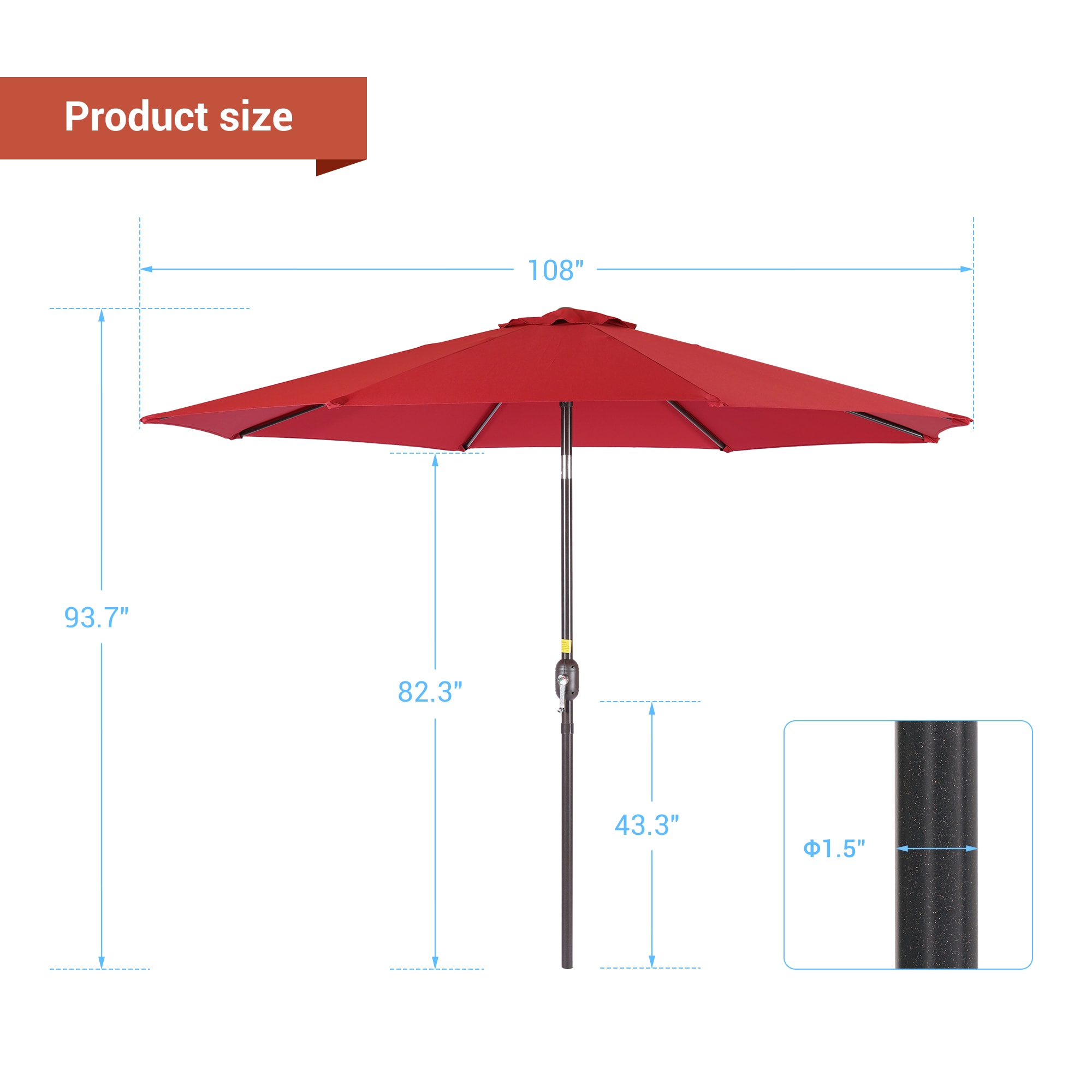 ACEGOSES LW-69RD Umbrellas-2 - View #2