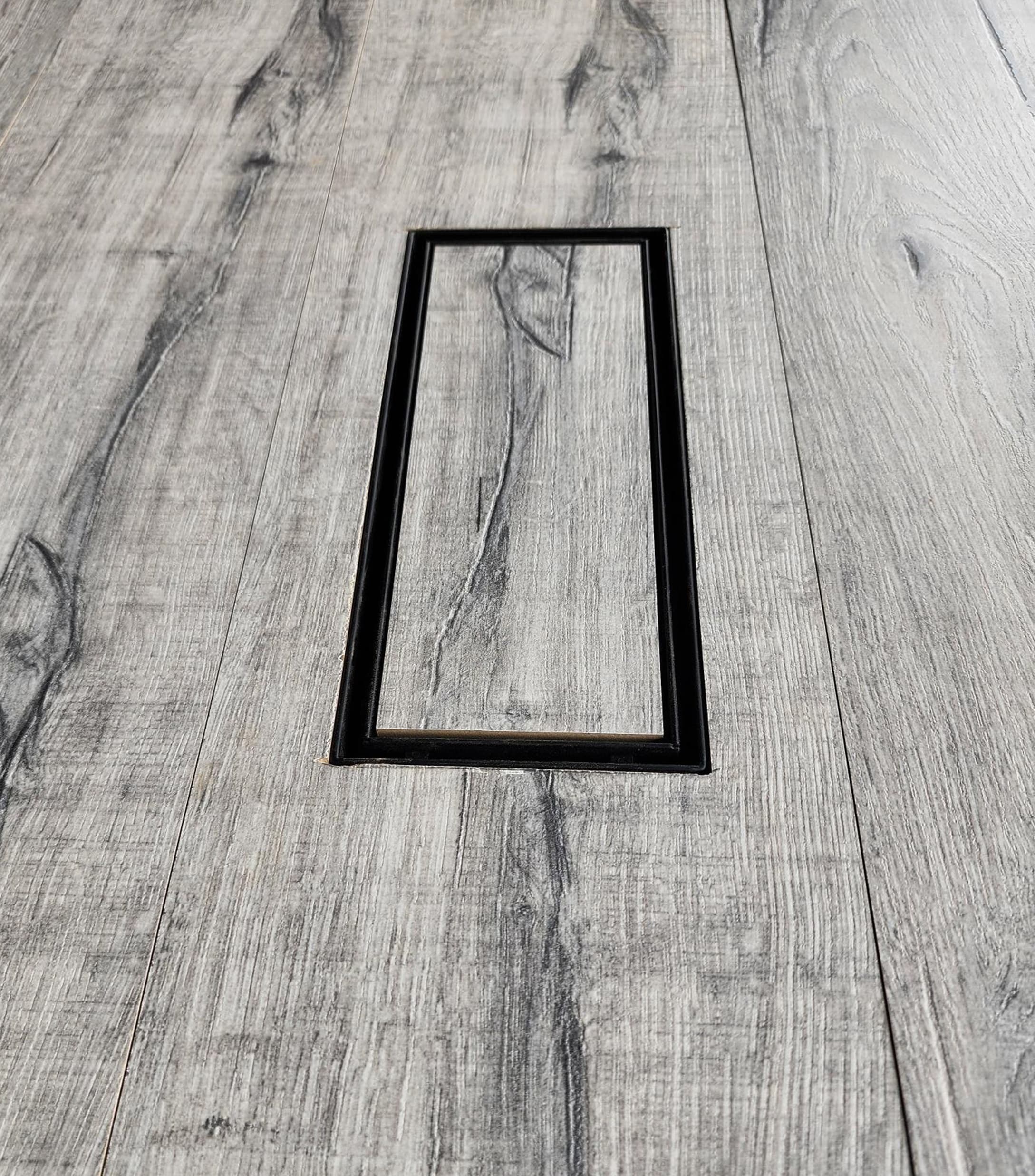 AlinO FUV-04-BLK10 4-in x 10-in Maximum airflow Steel and polystyrene Black Floor Register