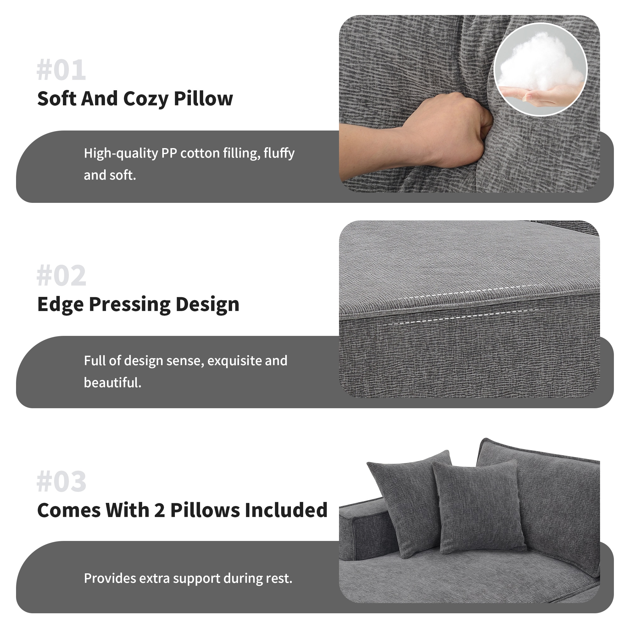 ModernLuxe N723S9587G Sofas-Loveseats - View #6