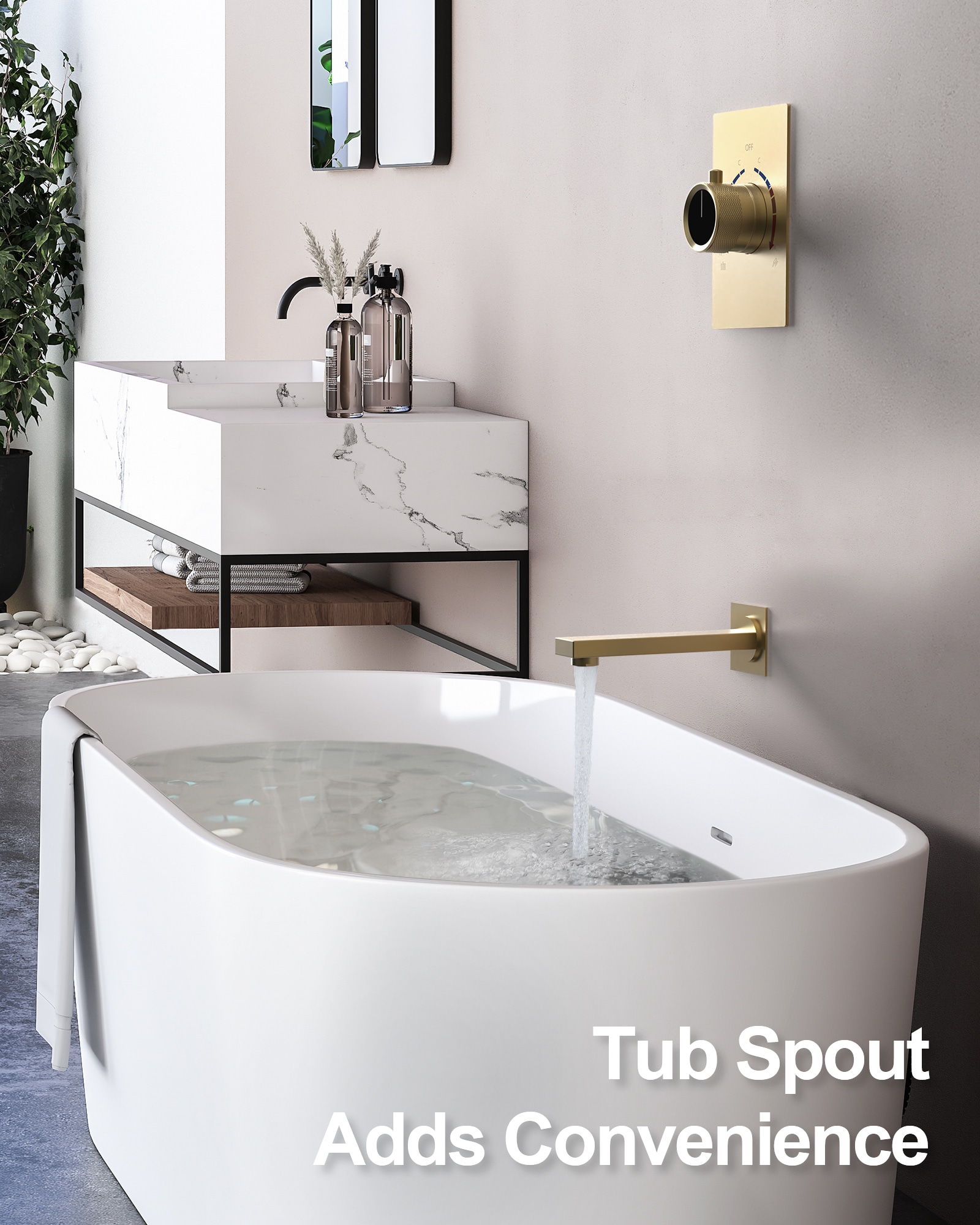 GRANDJOY TOBILI5183BA Showerhead-Bar-Panels - View #5