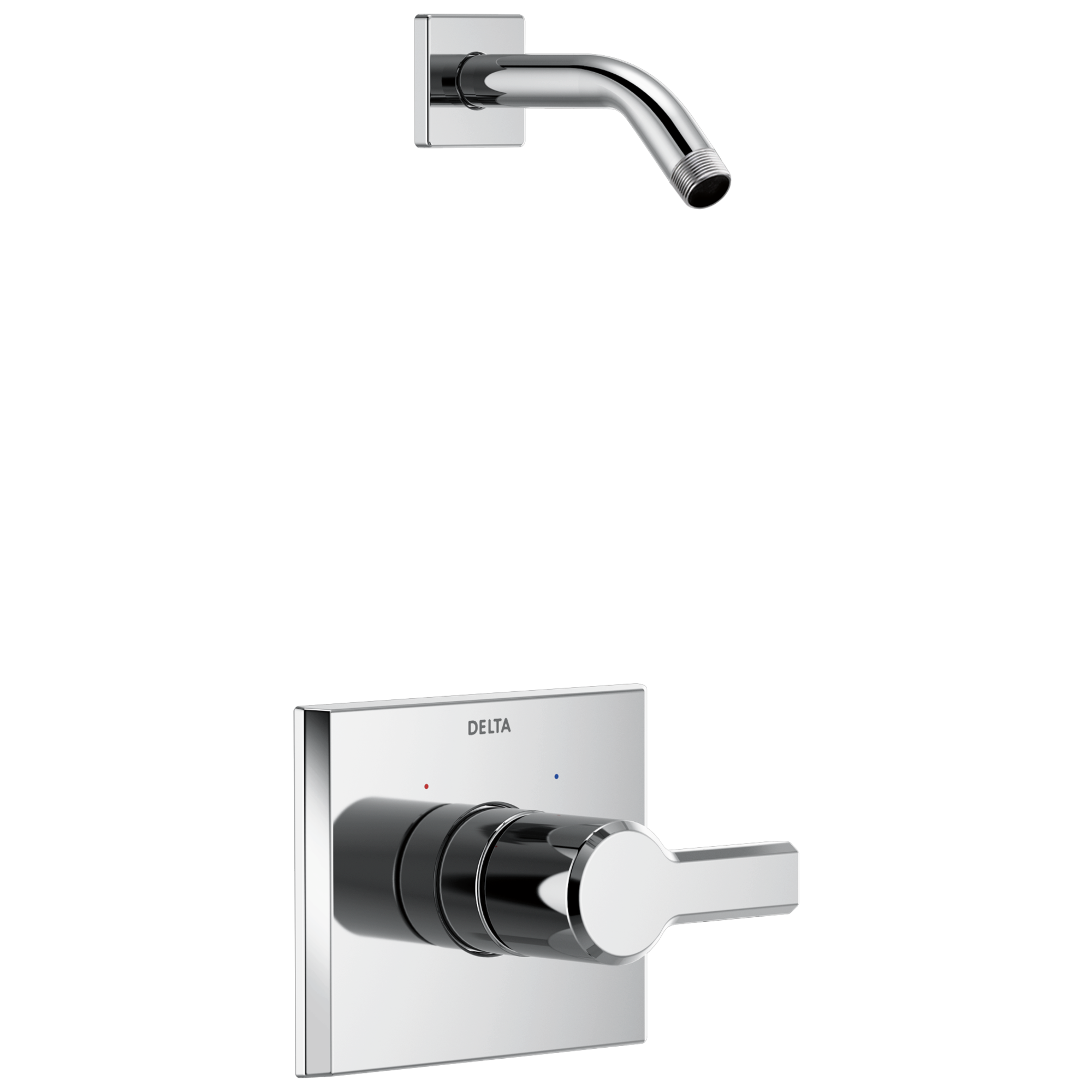 Delta T14299-PR-LHD Pivotal Lumicoat Chrome 1-handle Shower Faucet Valve Included