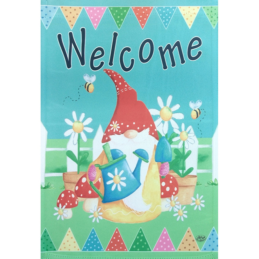 Rain or Shine Welcome Set of 3 Small Garden Flags 