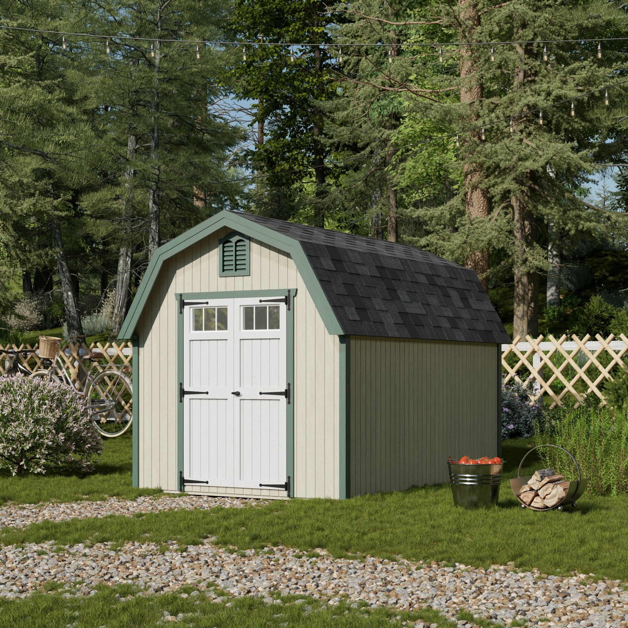 Little Cottage Co 8X12 GCGS-PC-FK Wood-Storage-Buildings - View #2