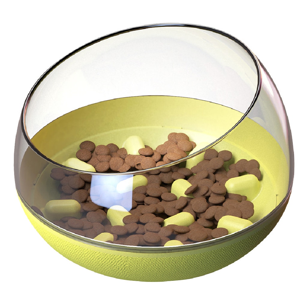 Pet Life S14YL 40-oz. Dog/Cat Food/Water bowl