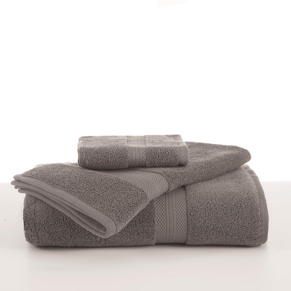 WestPoint Home 079465026733 Boulder Grey Cotton Quick Dry Hand Towel (Martex Abundance)