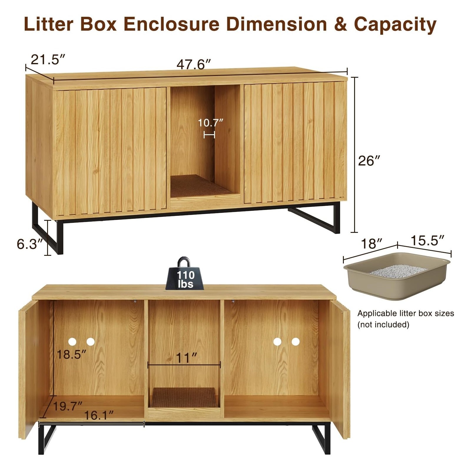 Vabches K1A009YL0M Litter-Boxes - View #12