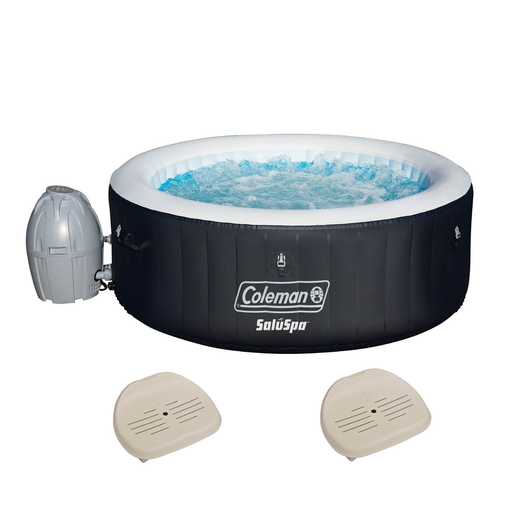 CO-Z 4 Person Portable Inflatable Hot Tub Spa w 120 Massage Jet & Pump &  Cover