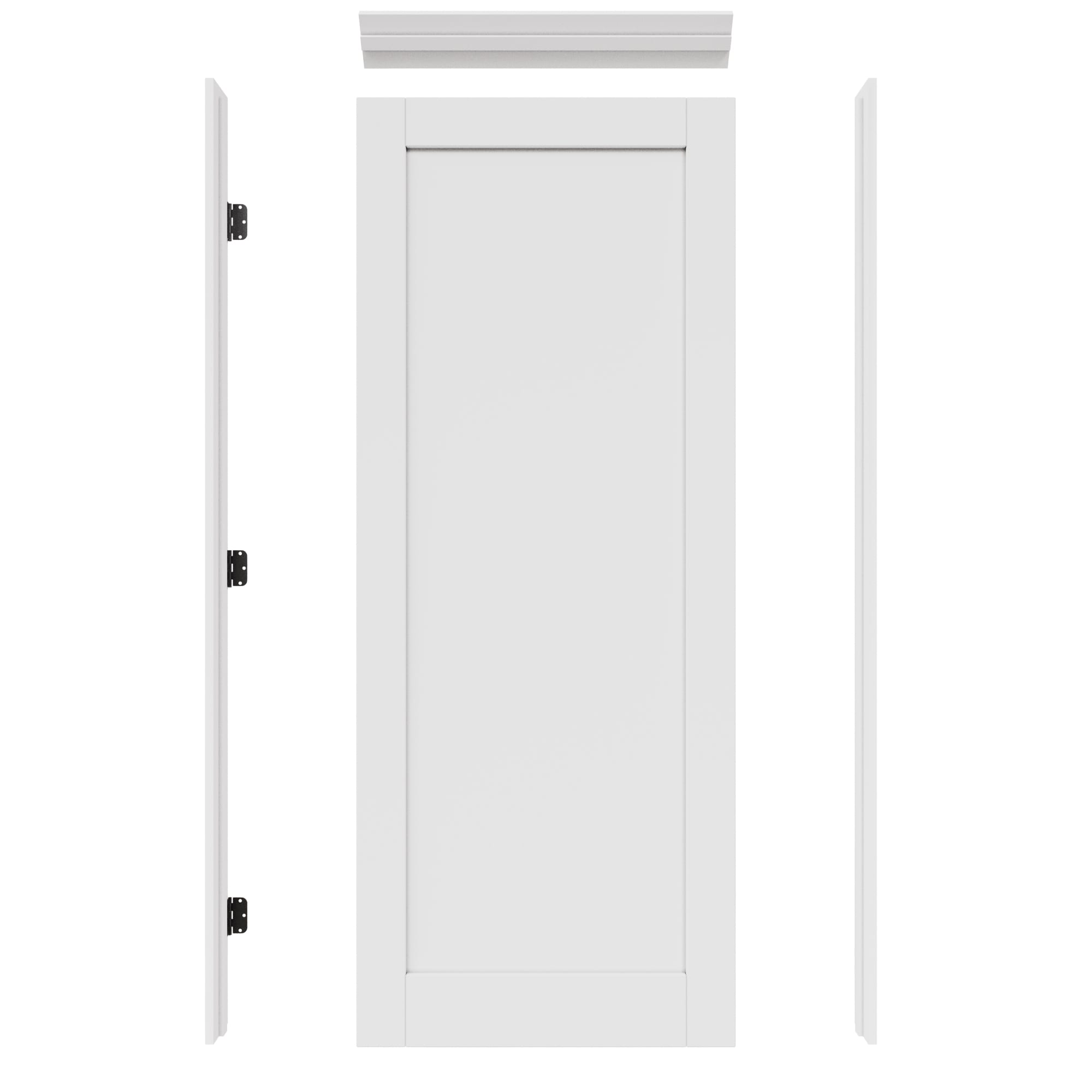 JUJUBON IN-PREPR-FM-YGXB-30R 30-in x 80-in White Quickly Assemble Jamb Solid core 1-panel Right hand Smooth Prefinished MDF Flat Jamb Single Prehung Interior Door