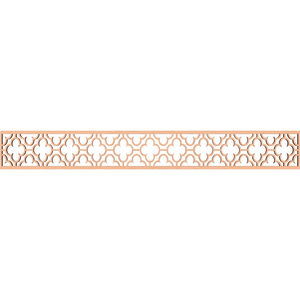 Ekena Millwork MLDB06X46CHIAL Chicago Fretwork Flat Trim 6-in x 3.86-ft Alder Brown Unfinished 2155797 Pierced Wall Panel Moulding
