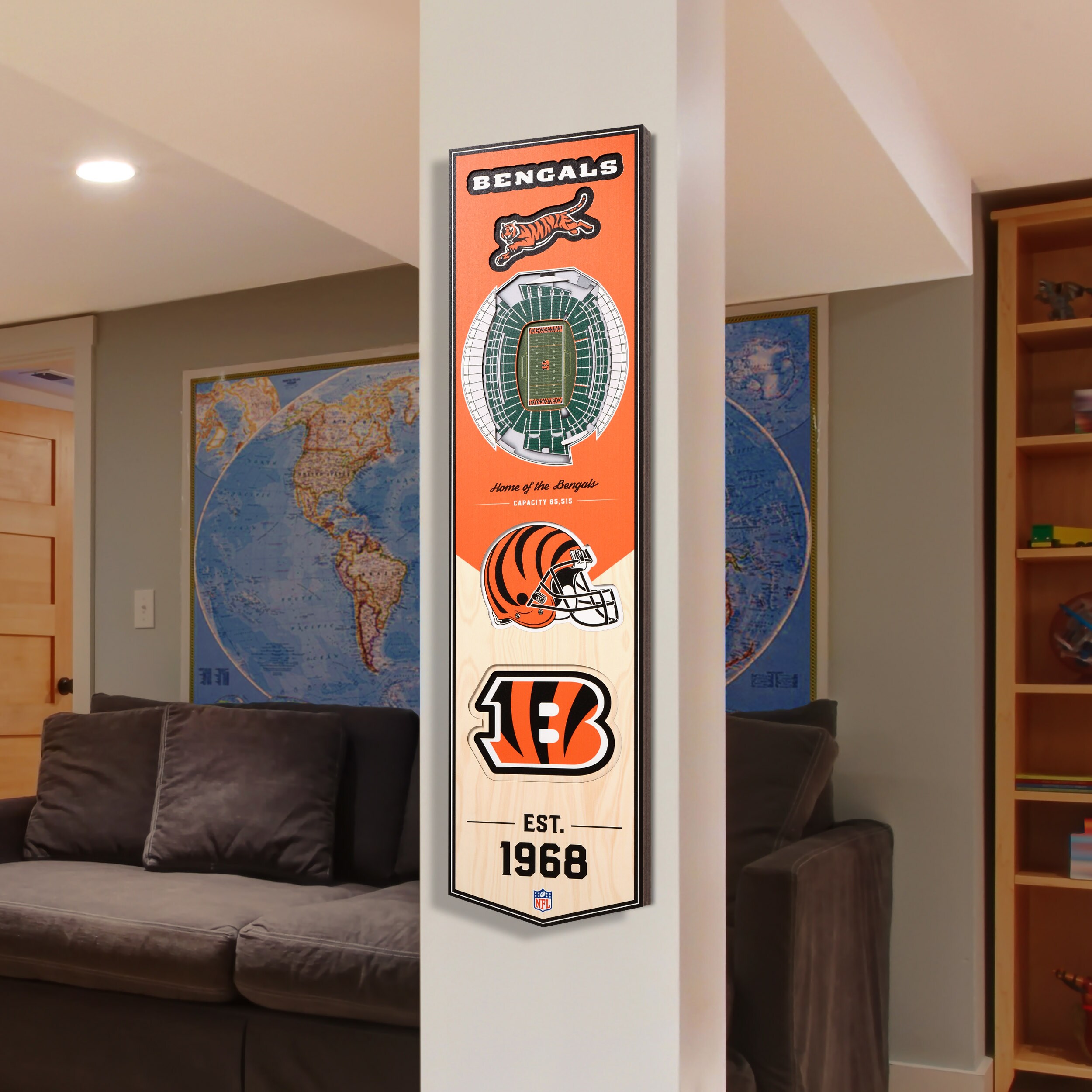 StadiumViews Cincinnati Bengals Youthefan Team Colors Floater