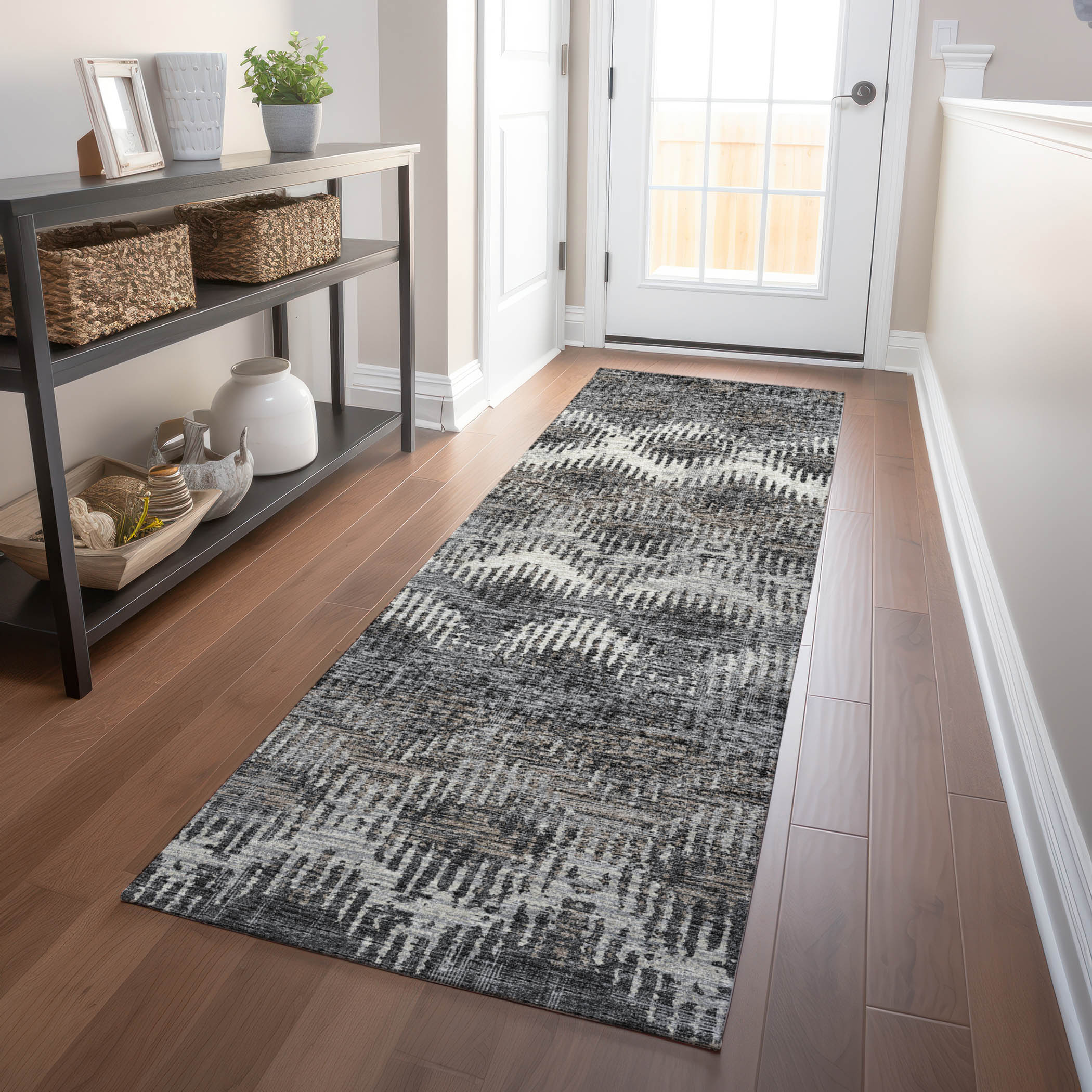 Addison Rugs AMF80SH2X8 Mayfield AMF80SH 2 x 7 (ft) Loomed Polyester Shadow Rectangular Indoor Abstract Machine washable Runner rug