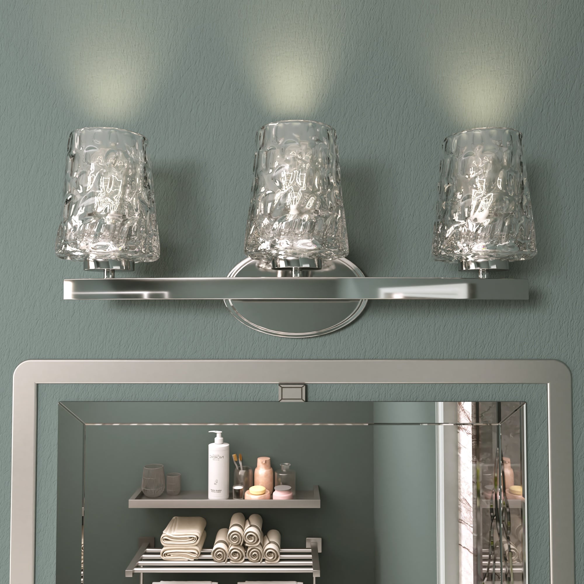 Acroma Barstow 24 In 3 Light Brushed Chrome Led Moderncontemporary Vanity Light In The Vanity 4517