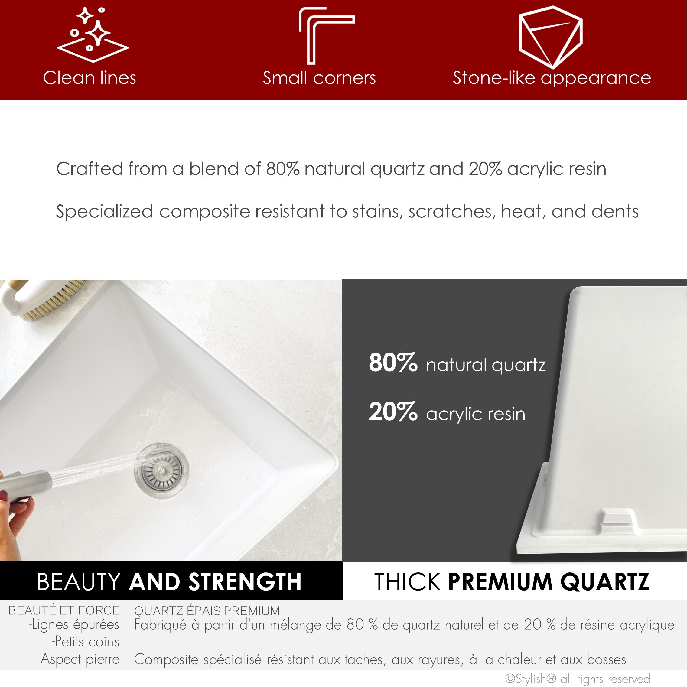 Stylish S-825H Kitchen-Sinks - View #4