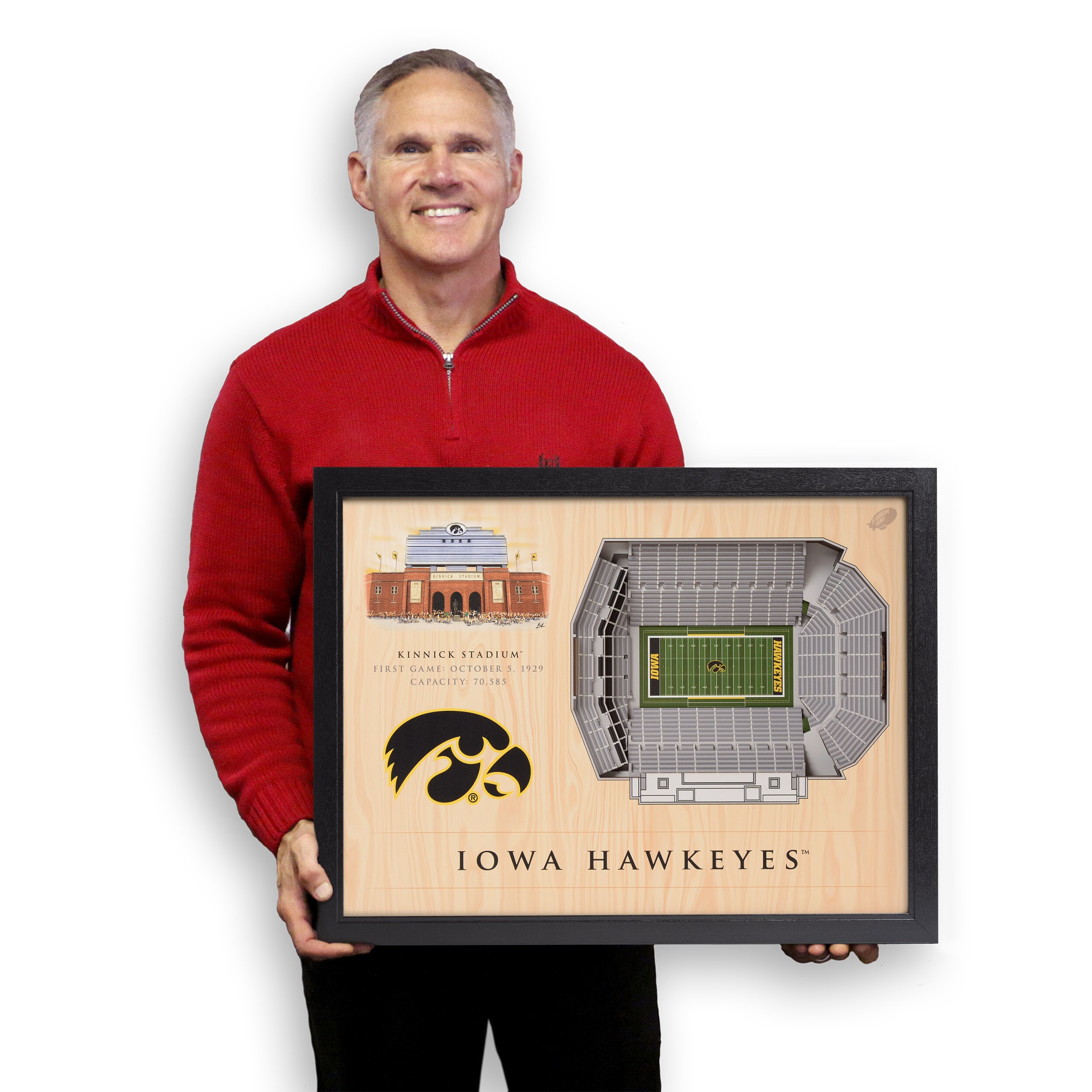 Iowa Hawkeyes - Iowa Tigerhawk Single Layer Dimensional