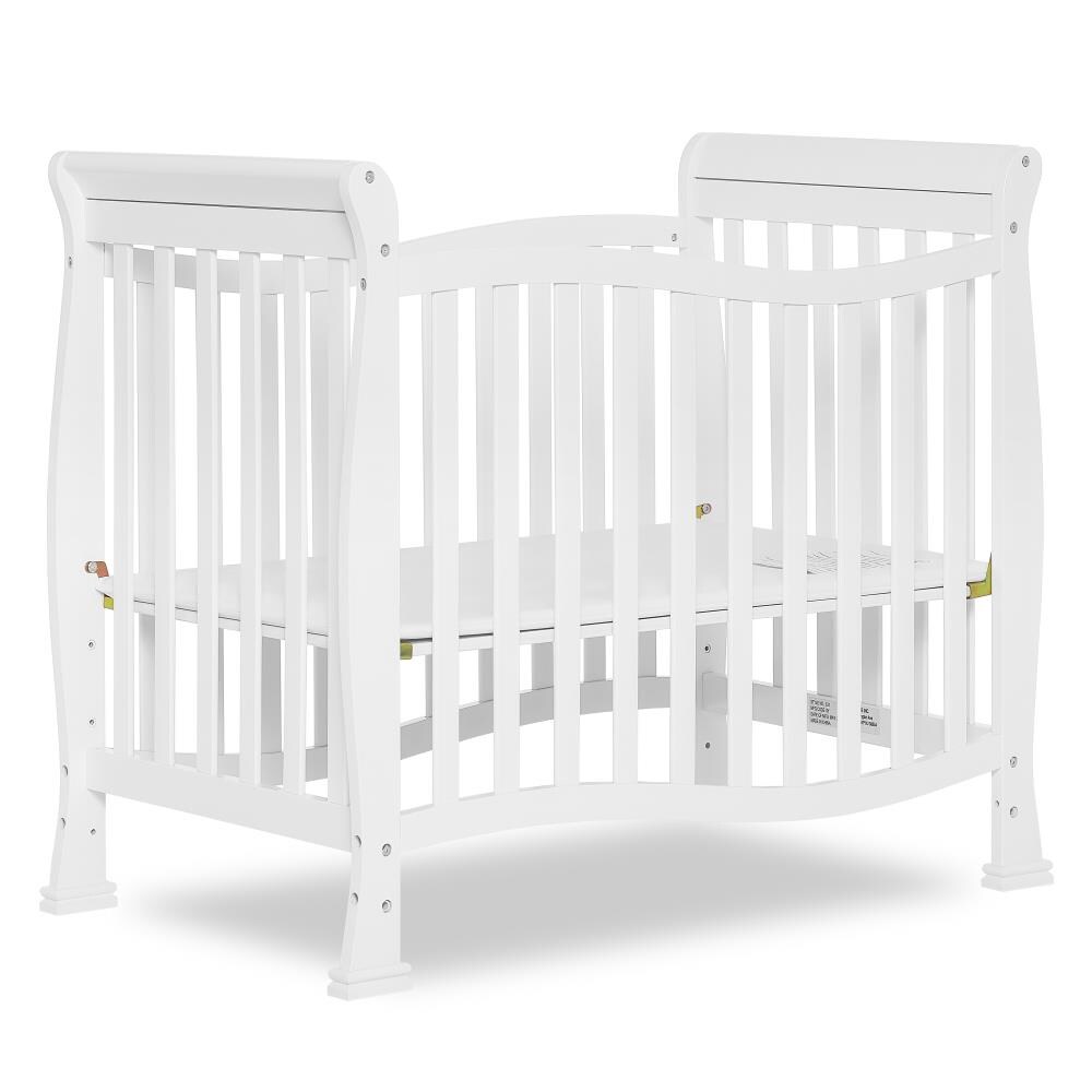 Dream On Me Modern White Mini 4-in-1 Convertible Crib with Adjustable ...