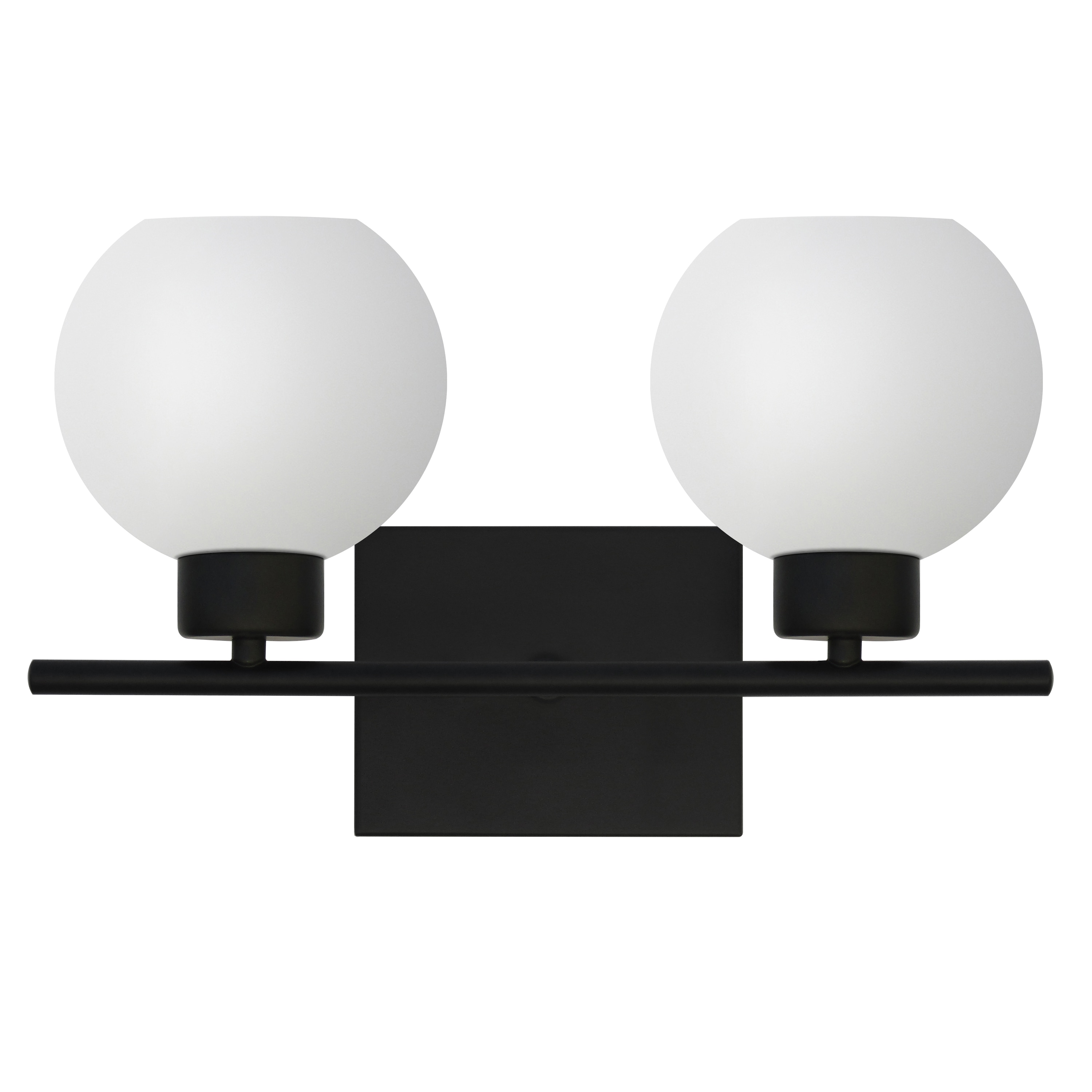 Whitfield Lighting VL28056-2WHBK 19-in 2 -Light Matte Black Transitional Vanity light