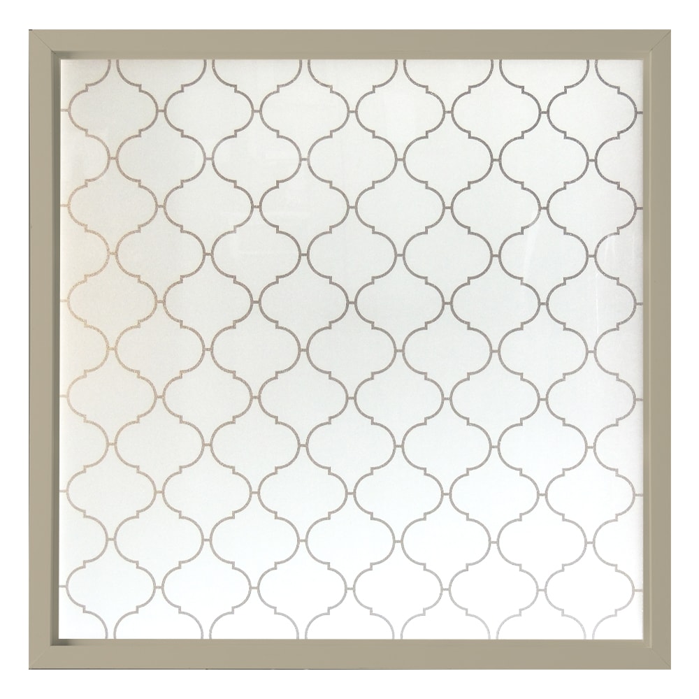 Hy-Lite DF4747BAROV1500TN Baroque Decorative Glass 47-1/2-in x 47-1/2-in Tan Square Accent Window with Grids