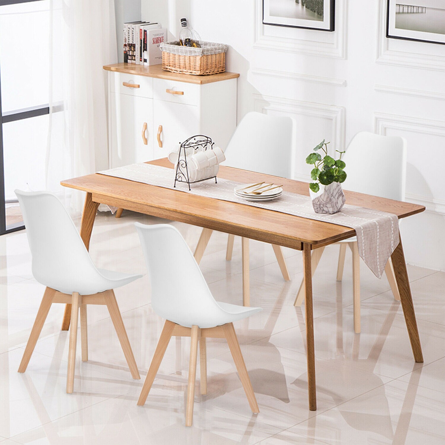 WELLFOR HW-HWY1-66470WH-4 Dining-Chairs - View #5